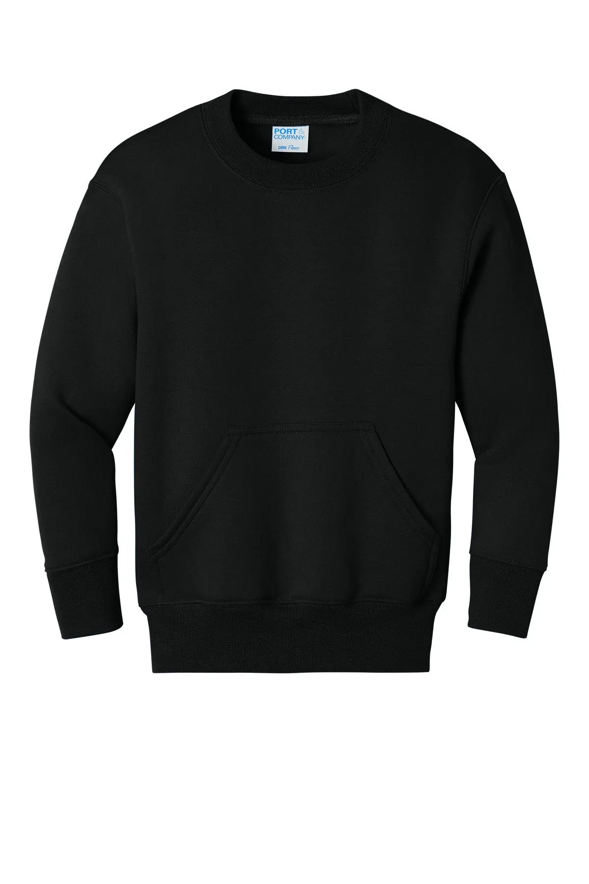 Port & Co™ Youth Core Fleece Crewneck Pocket Sweatshirt #PC78YPKT