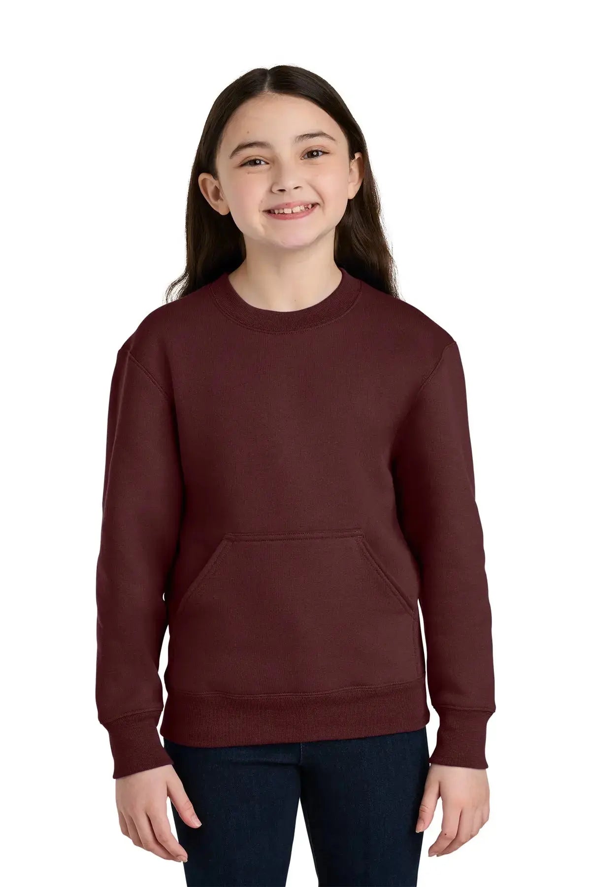 Port & Co™ Youth Core Fleece Crewneck Pocket Sweatshirt #PC78YPKT Game Over Merch
