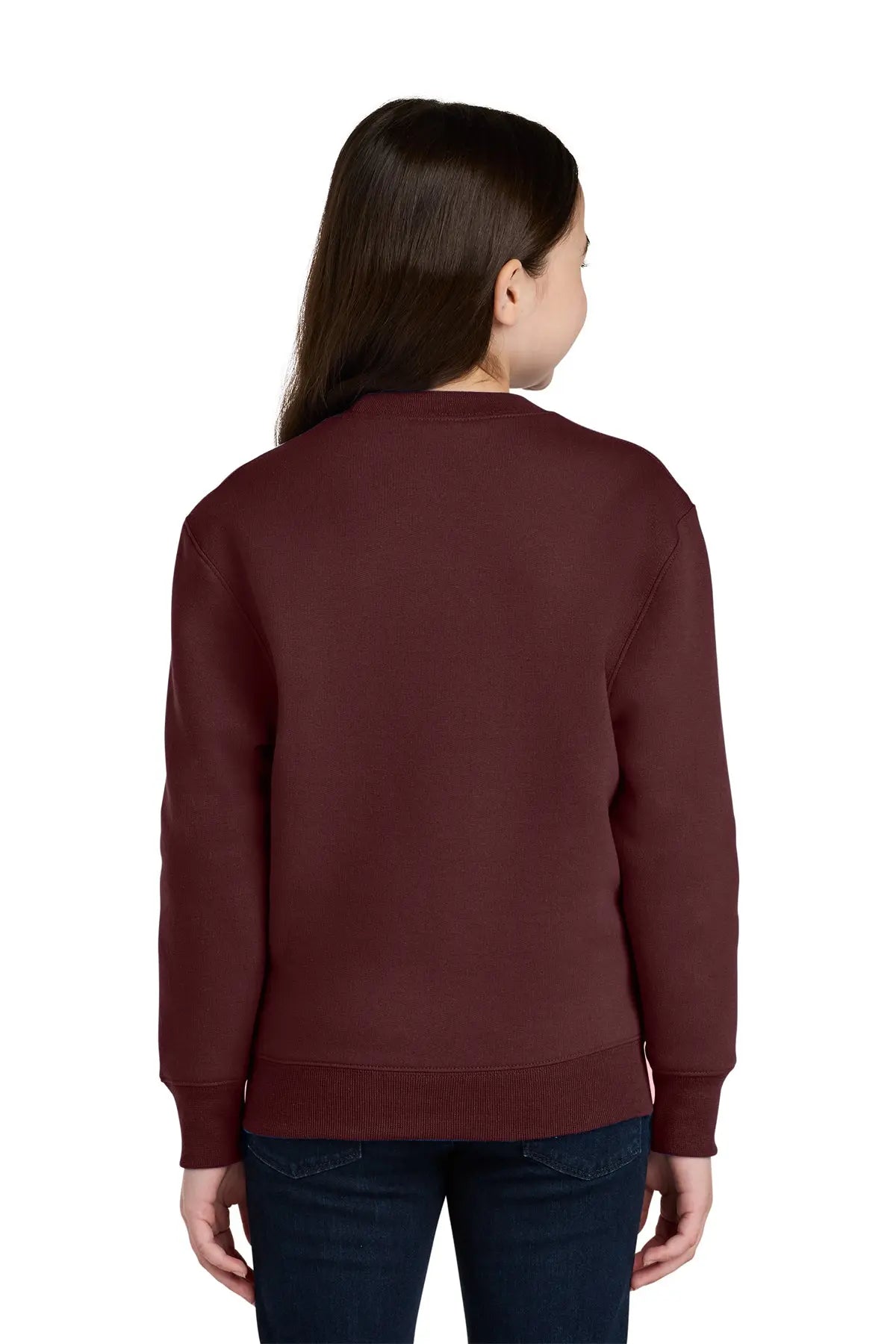 Port & Co™ Youth Core Fleece Crewneck Pocket Sweatshirt #PC78YPKT
