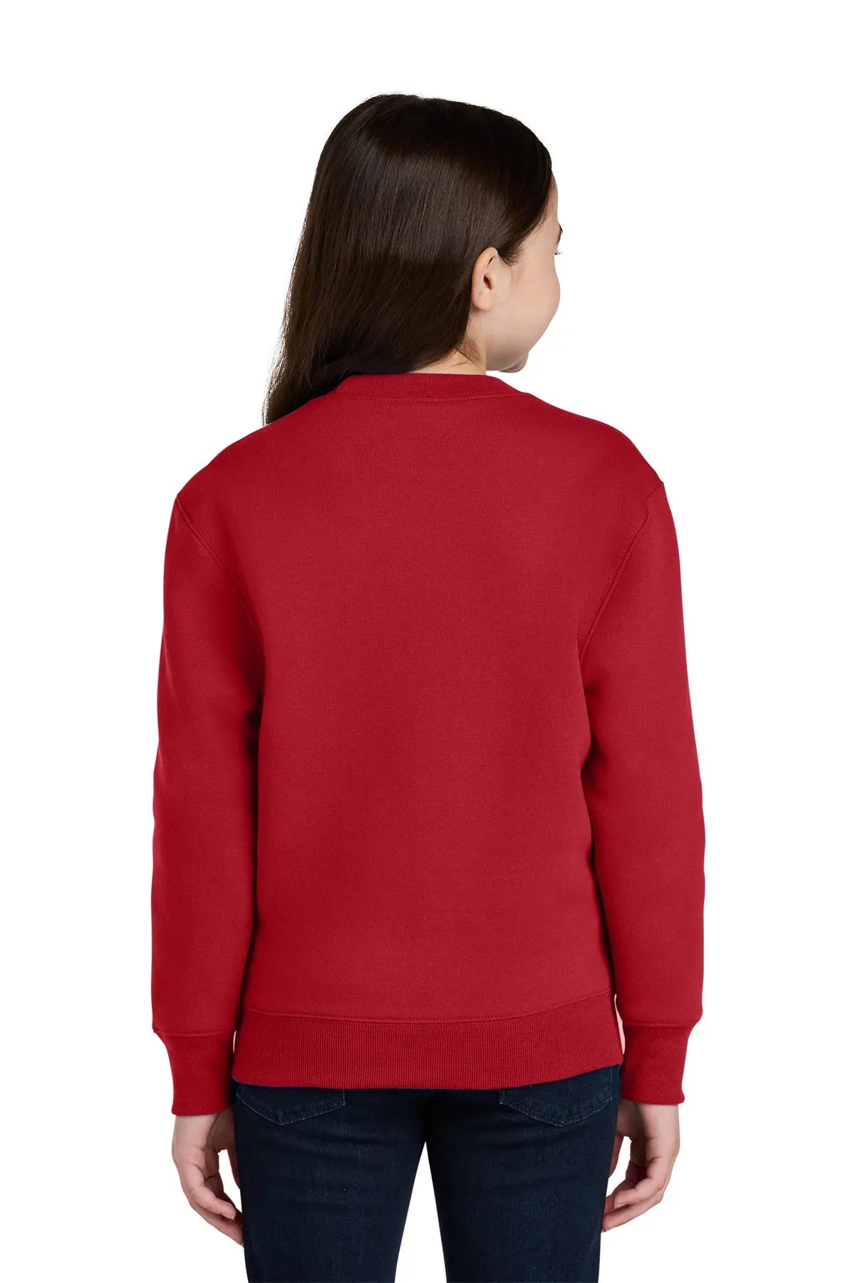 Port & Co™ Youth Core Fleece Crewneck Pocket Sweatshirt #PC78YPKT