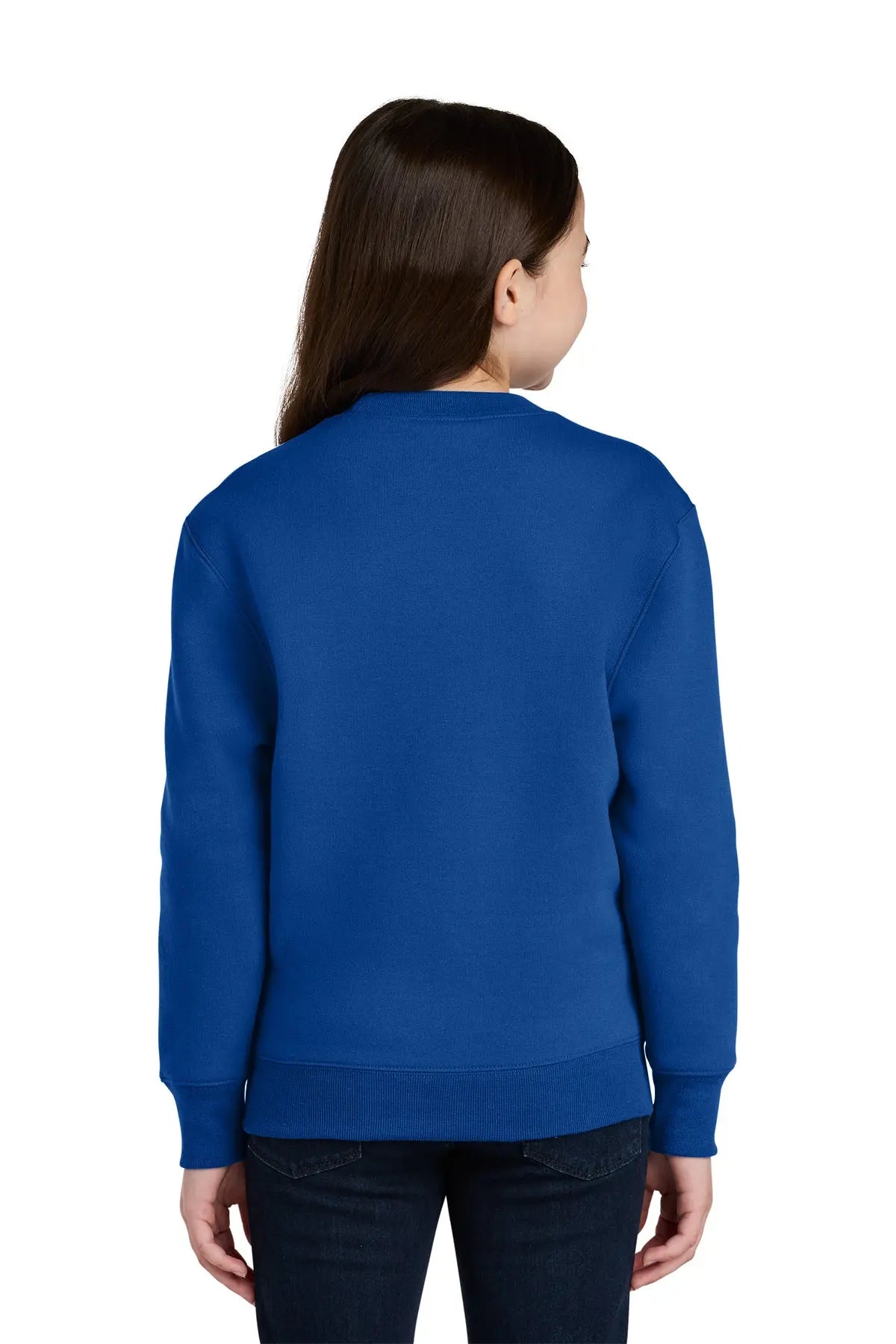 Port & Co™ Youth Core Fleece Crewneck Pocket Sweatshirt #PC78YPKT