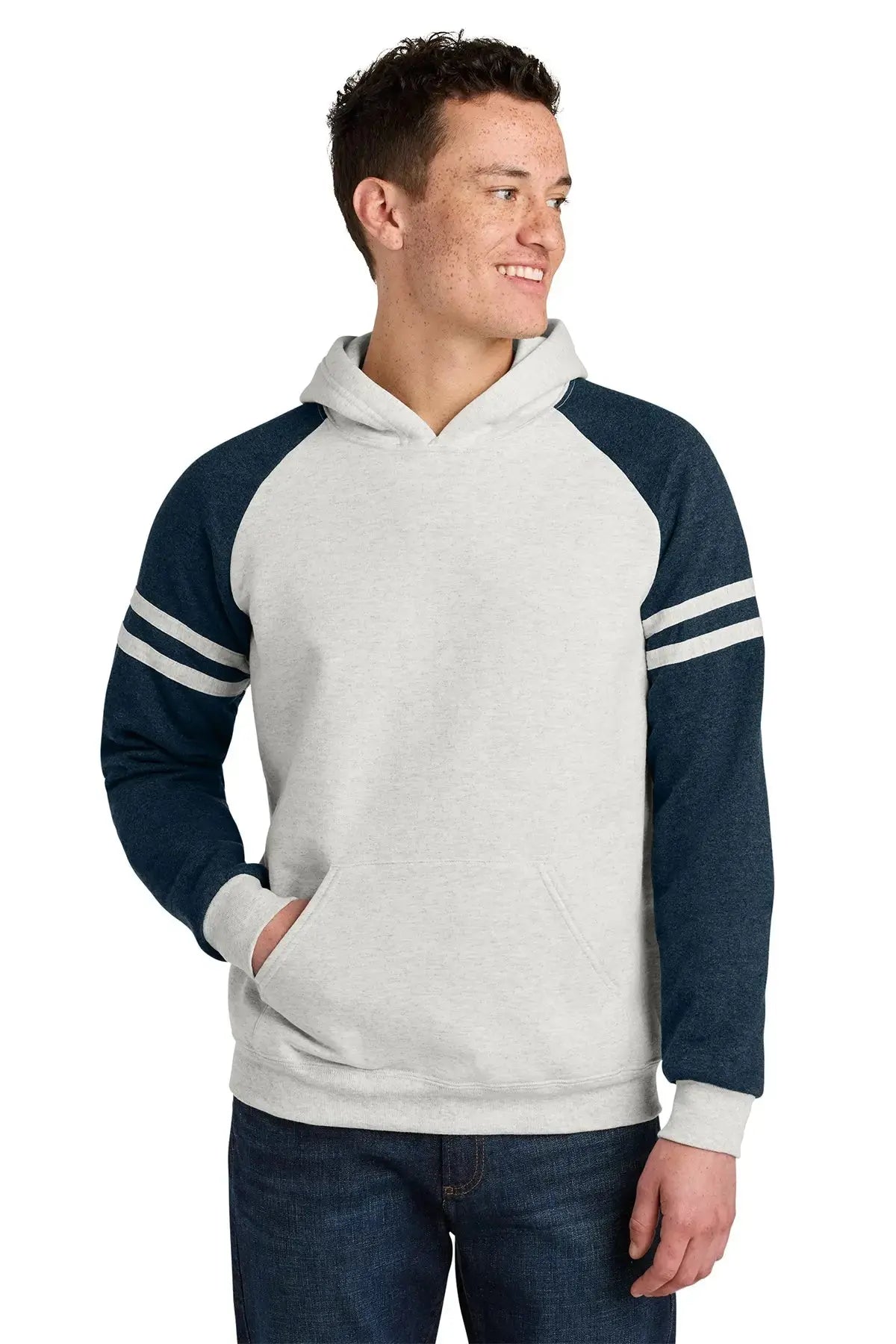 Jerzees® Unisex NuBlend® Varsity Colorblock Hooded Sweatshirt #97C Game Over Merch