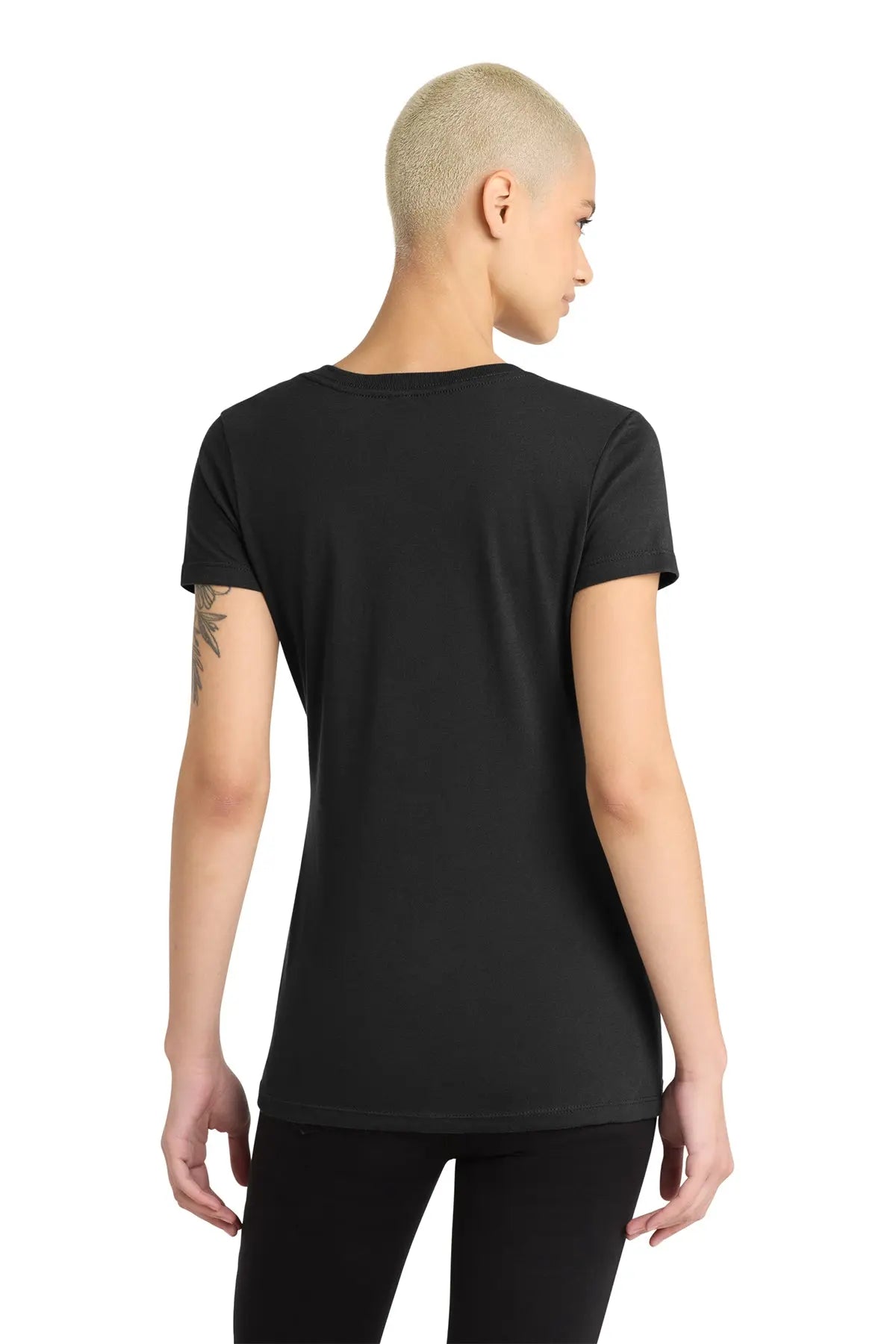 District® Women’s Perfect Blend® CVC V-Neck Tee #DM1190L