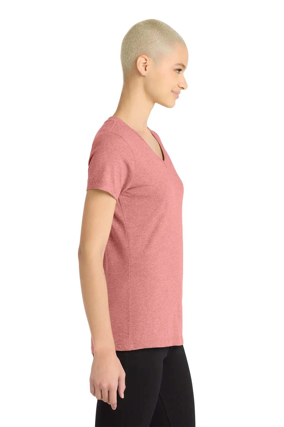 District® Women’s Perfect Blend® CVC V-Neck Tee #DM1190L