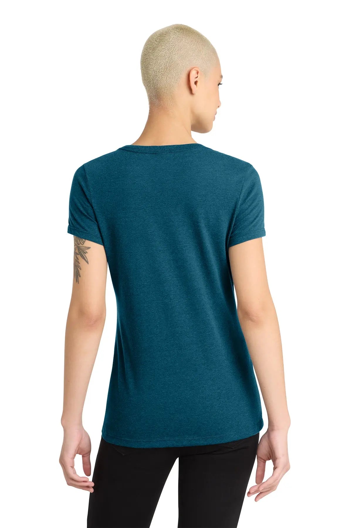 District® Women’s Perfect Blend® CVC V-Neck Tee #DM1190L