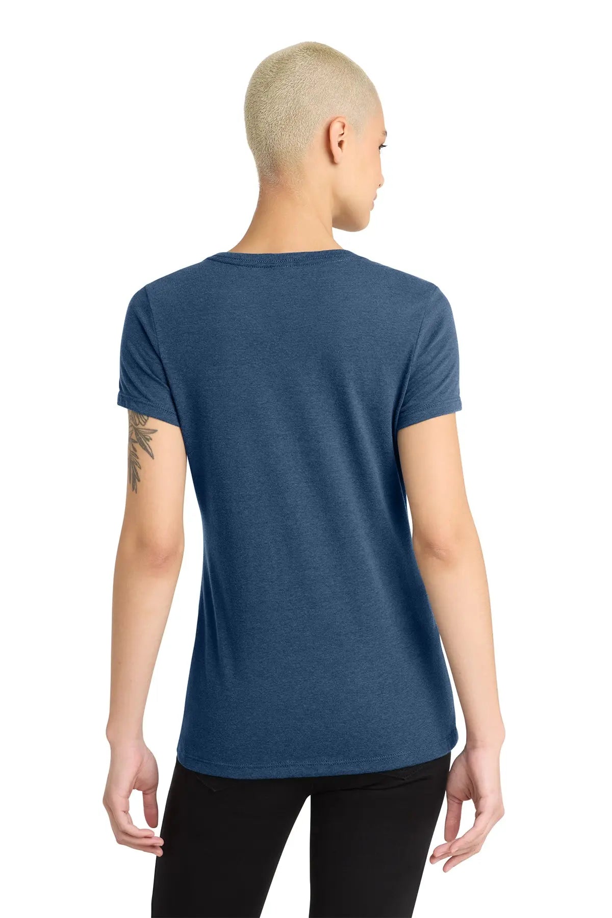 District® Women’s Perfect Blend® CVC V-Neck Tee #DM1190L