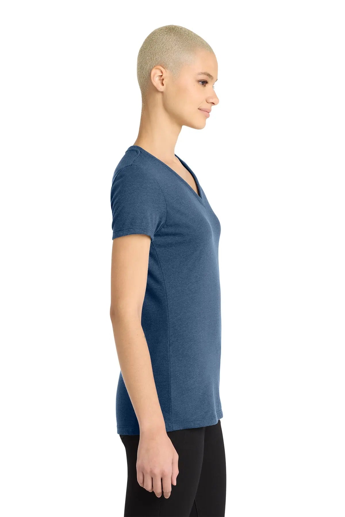 District® Women’s Perfect Blend® CVC V-Neck Tee #DM1190L