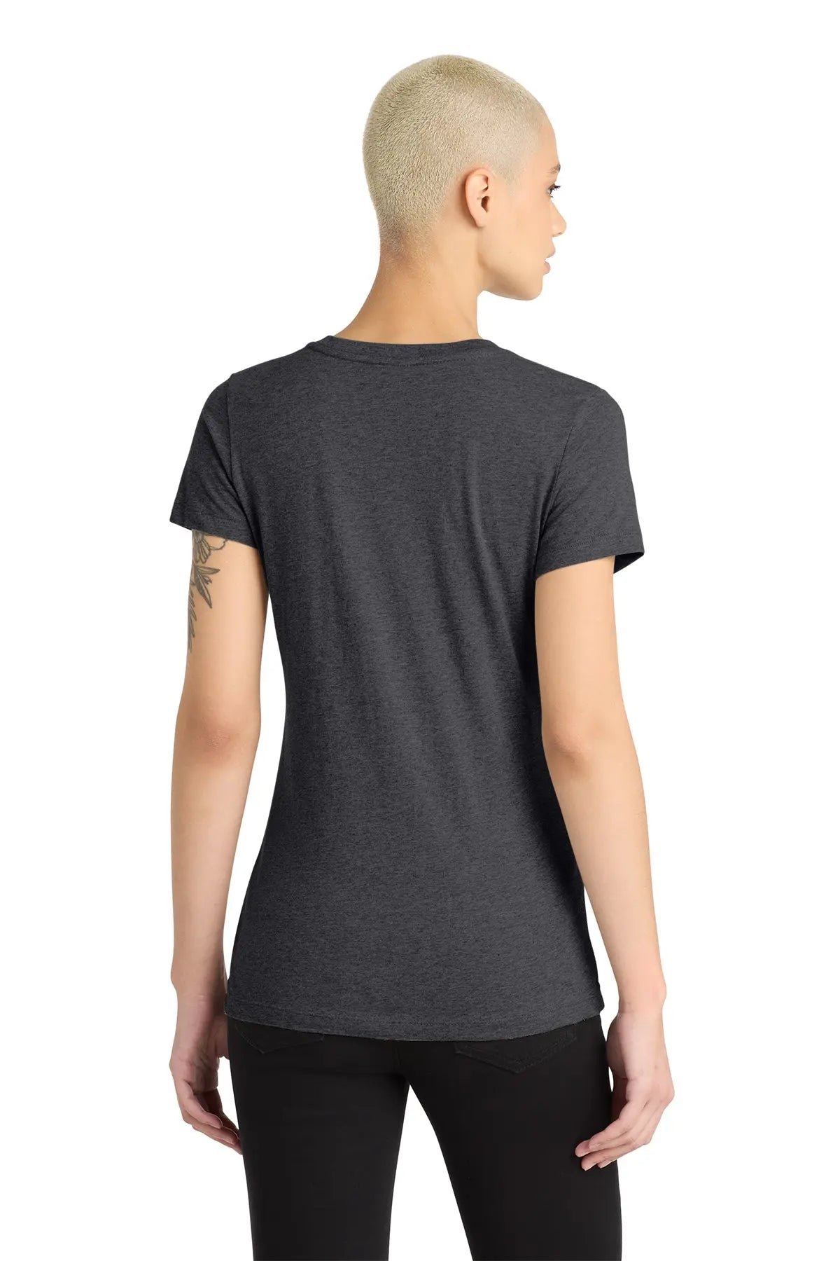 District® Women’s Perfect Blend® CVC V-Neck Tee #DM1190L