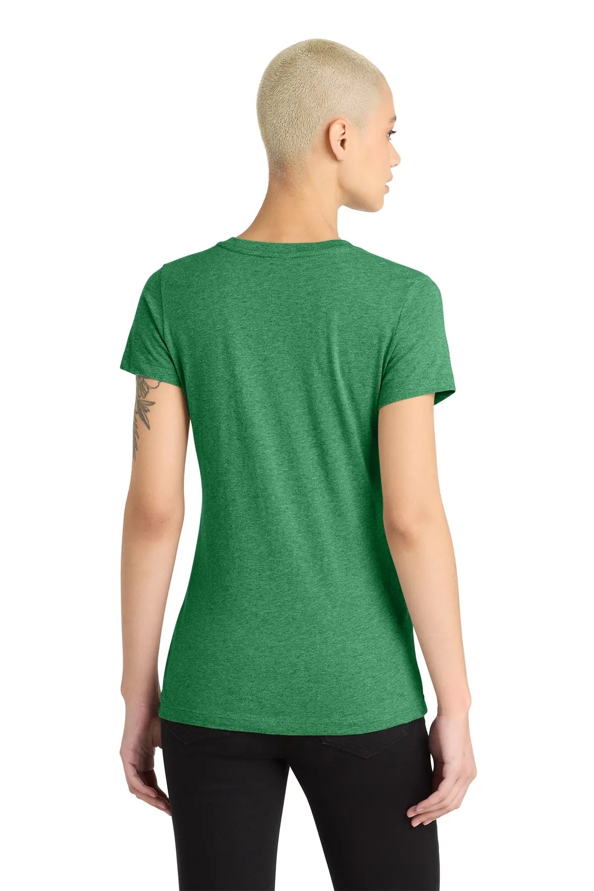 District® Women’s Perfect Blend® CVC V-Neck Tee #DM1190L