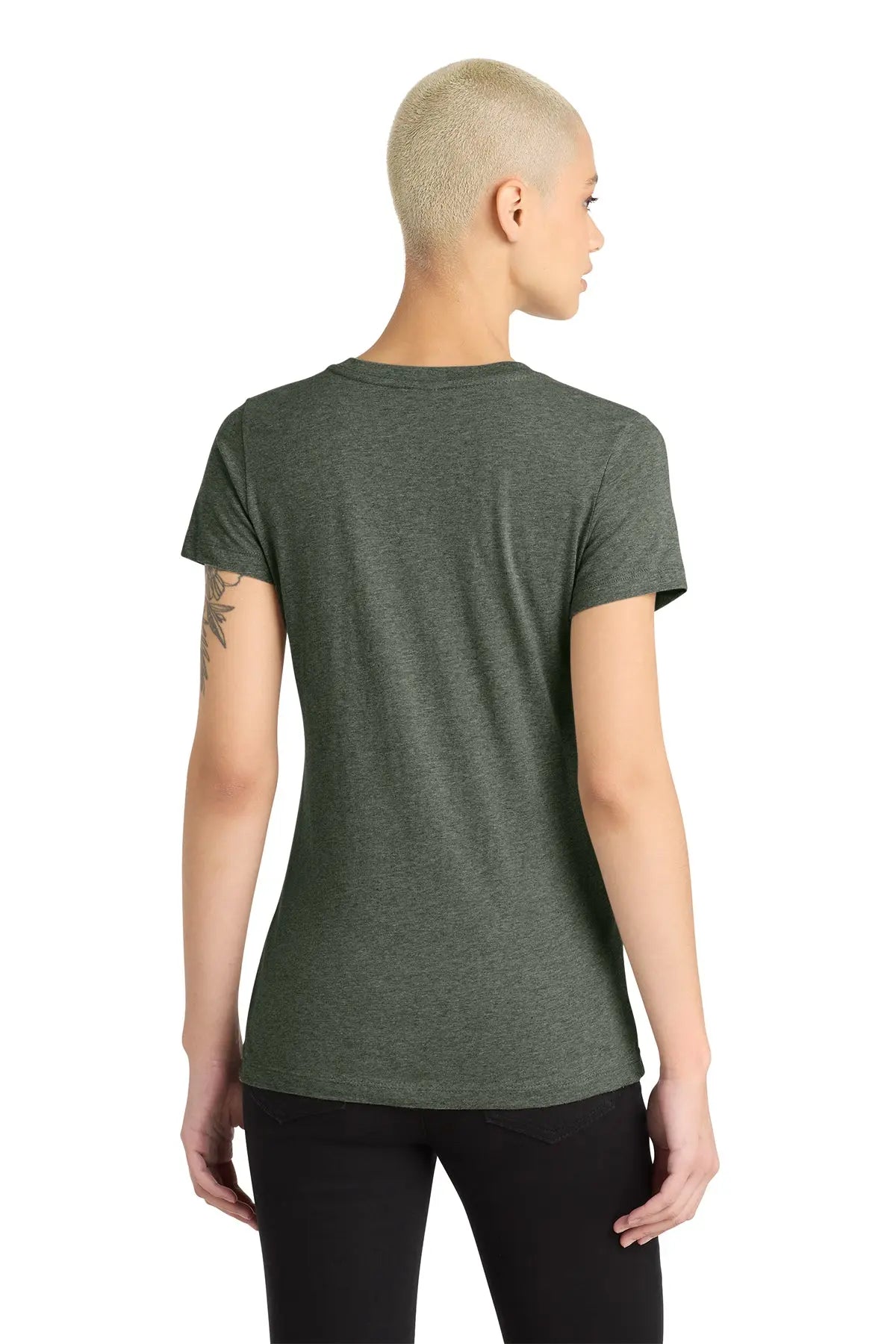 District® Women’s Perfect Blend® CVC V-Neck Tee #DM1190L