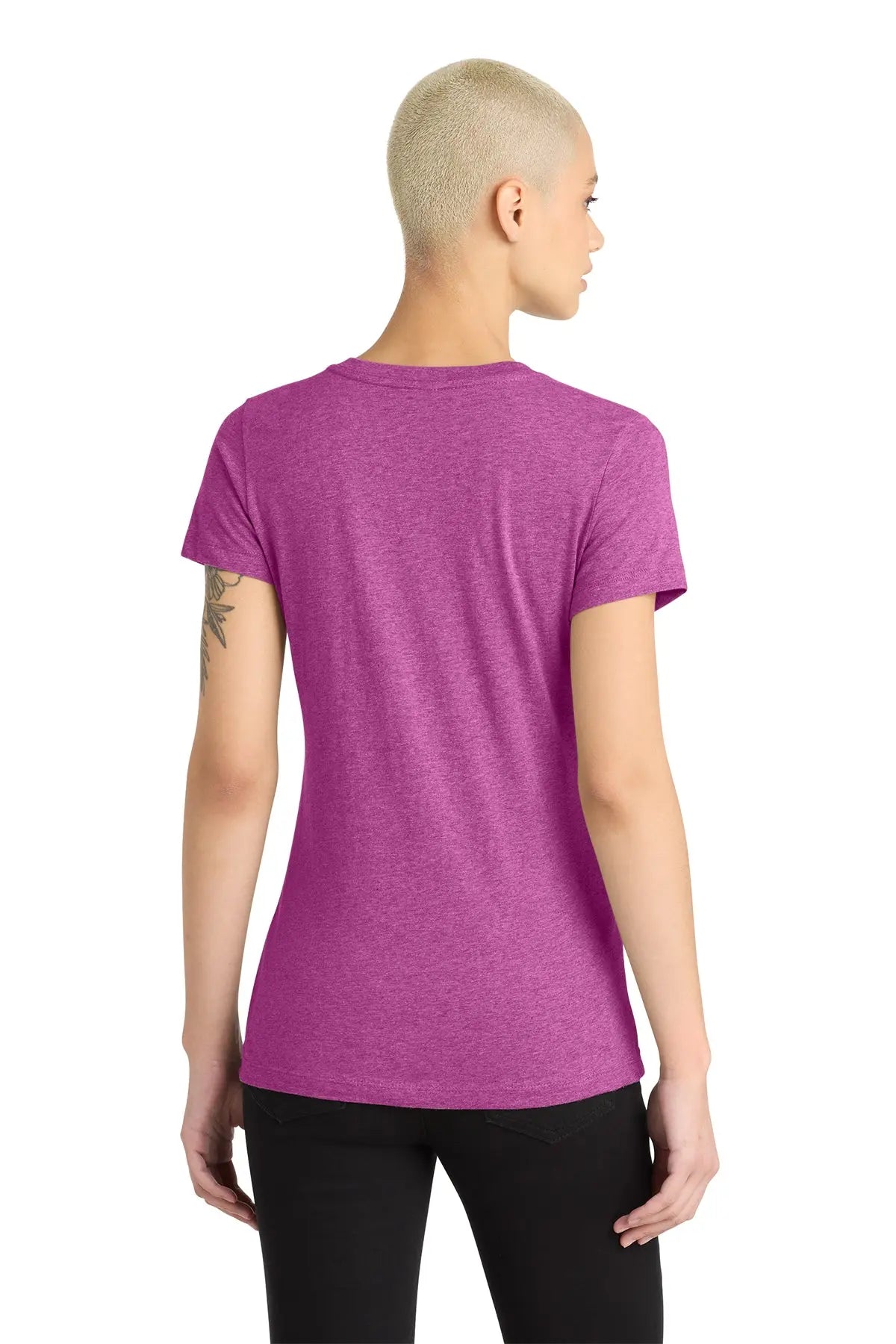 District® Women’s Perfect Blend® CVC V-Neck Tee #DM1190L