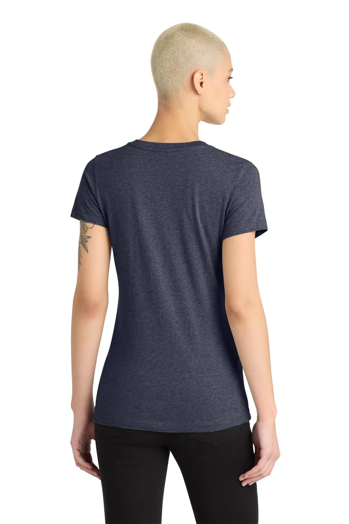 District® Women’s Perfect Blend® CVC V-Neck Tee #DM1190L