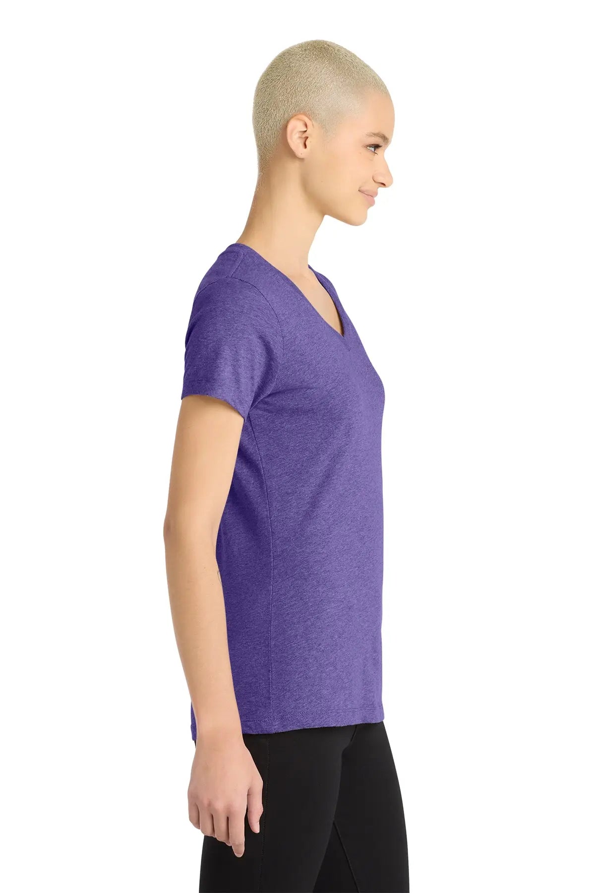 District® Women’s Perfect Blend® CVC V-Neck Tee #DM1190L
