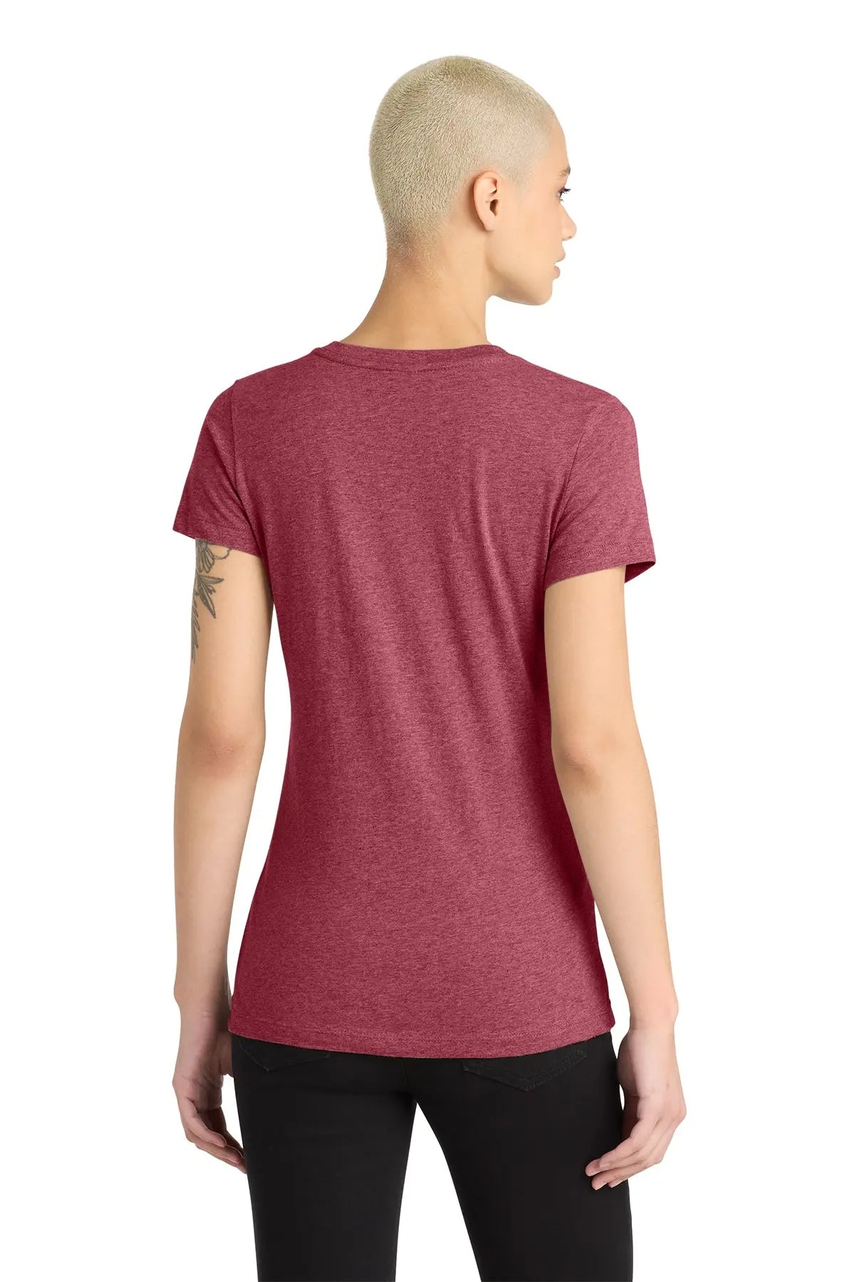District® Women’s Perfect Blend® CVC V-Neck Tee #DM1190L