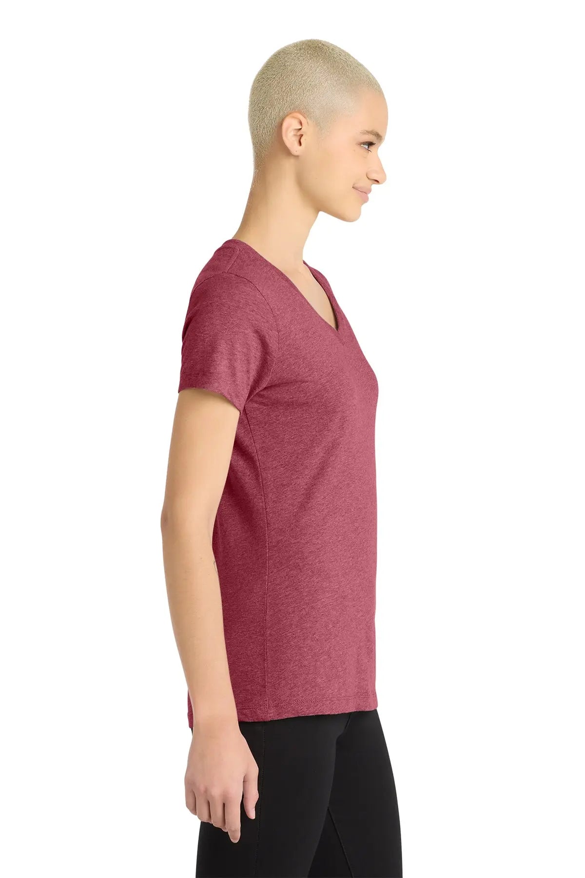 District® Women’s Perfect Blend® CVC V-Neck Tee #DM1190L