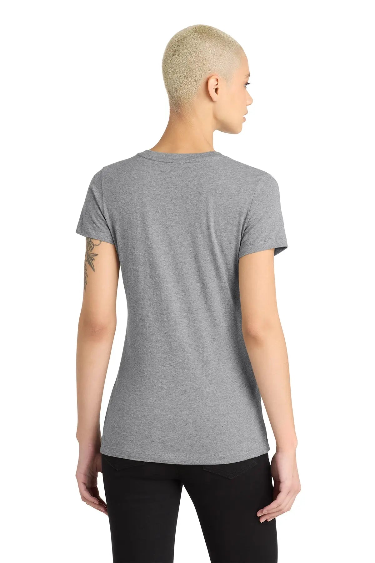 District® Women’s Perfect Blend® CVC V-Neck Tee #DM1190L