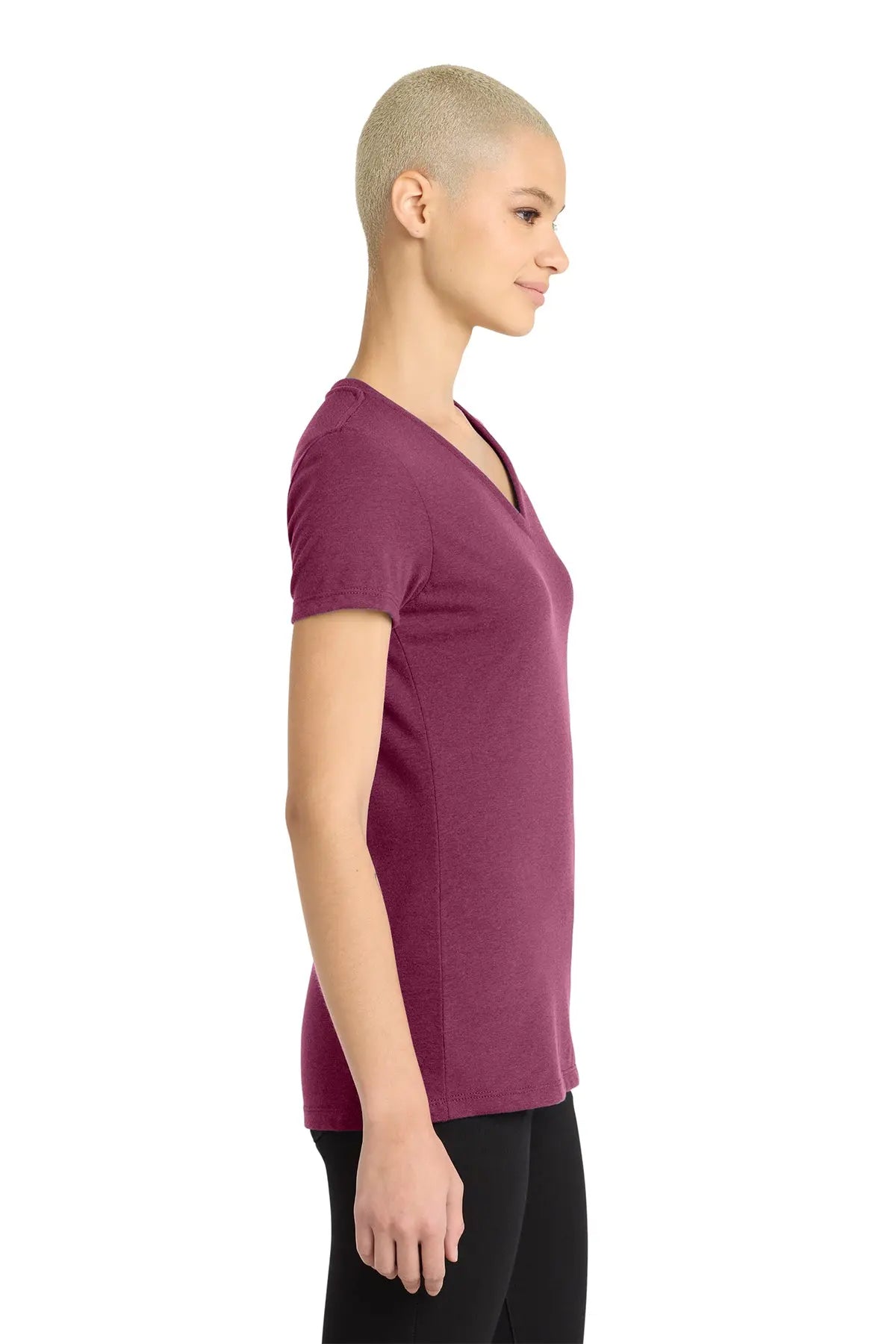 District® Women’s Perfect Blend® CVC V-Neck Tee #DM1190L