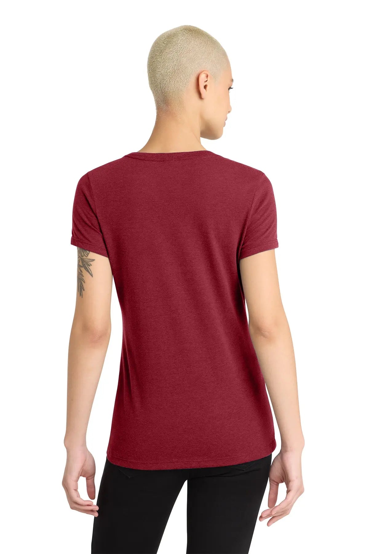 District® Women’s Perfect Blend® CVC V-Neck Tee #DM1190L