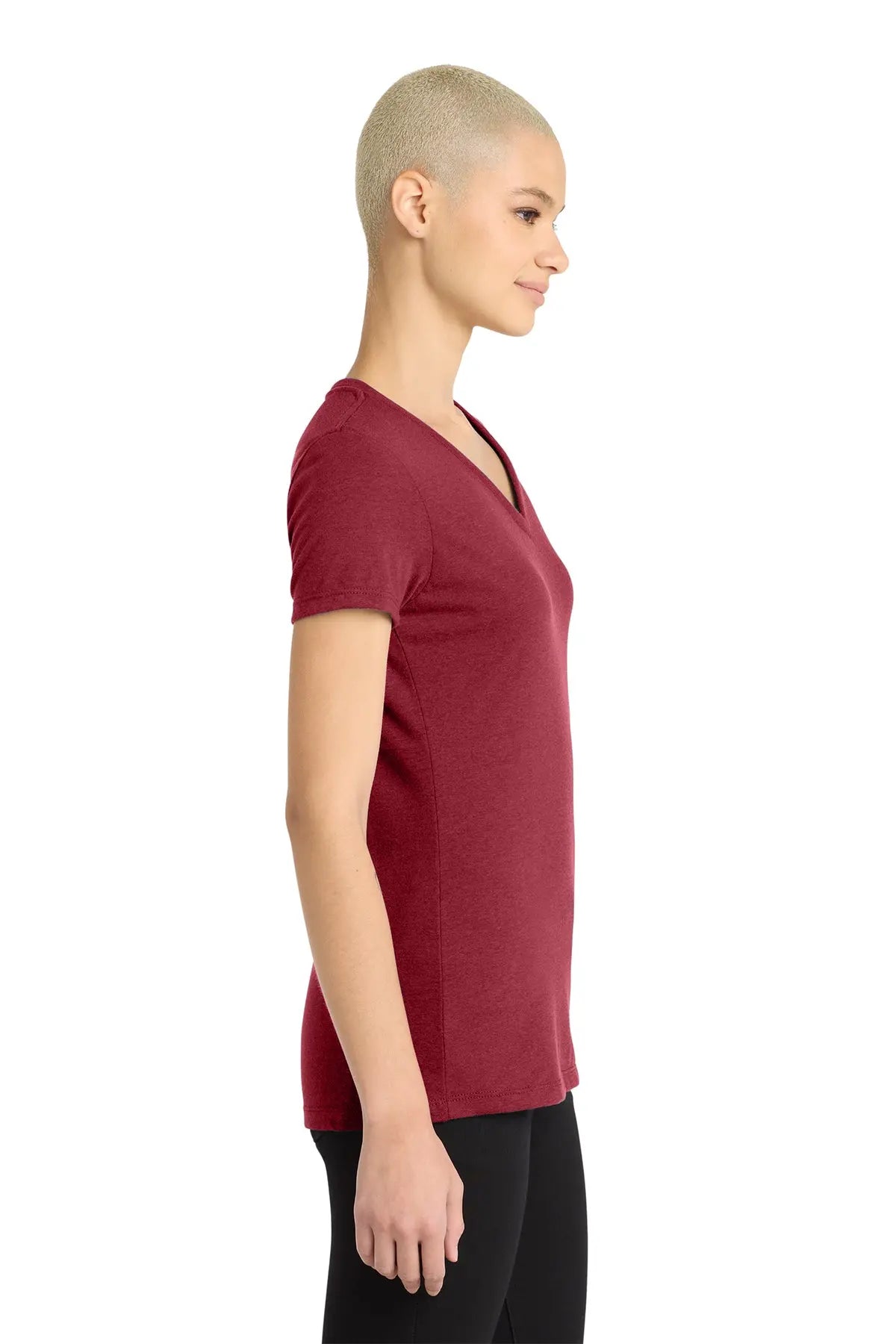 District® Women’s Perfect Blend® CVC V-Neck Tee #DM1190L