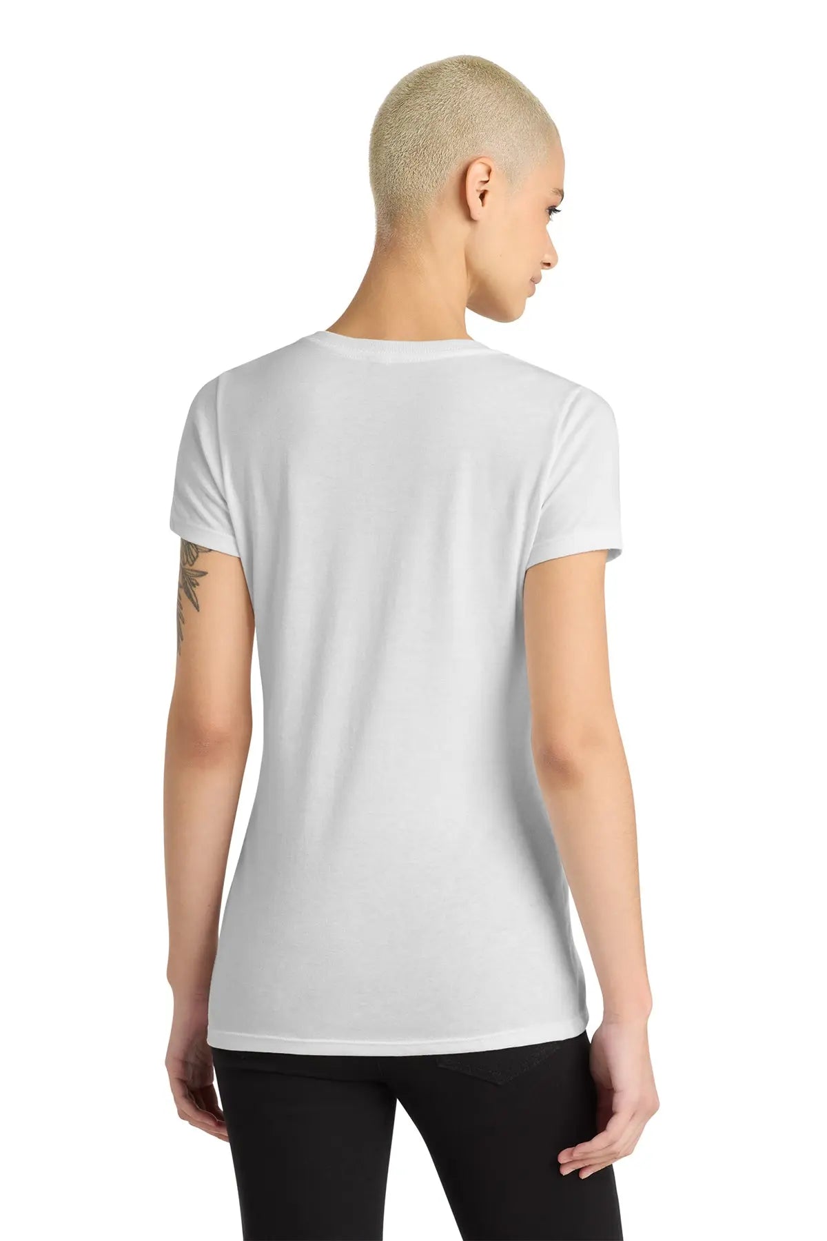 District® Women’s Perfect Blend® CVC V-Neck Tee #DM1190L