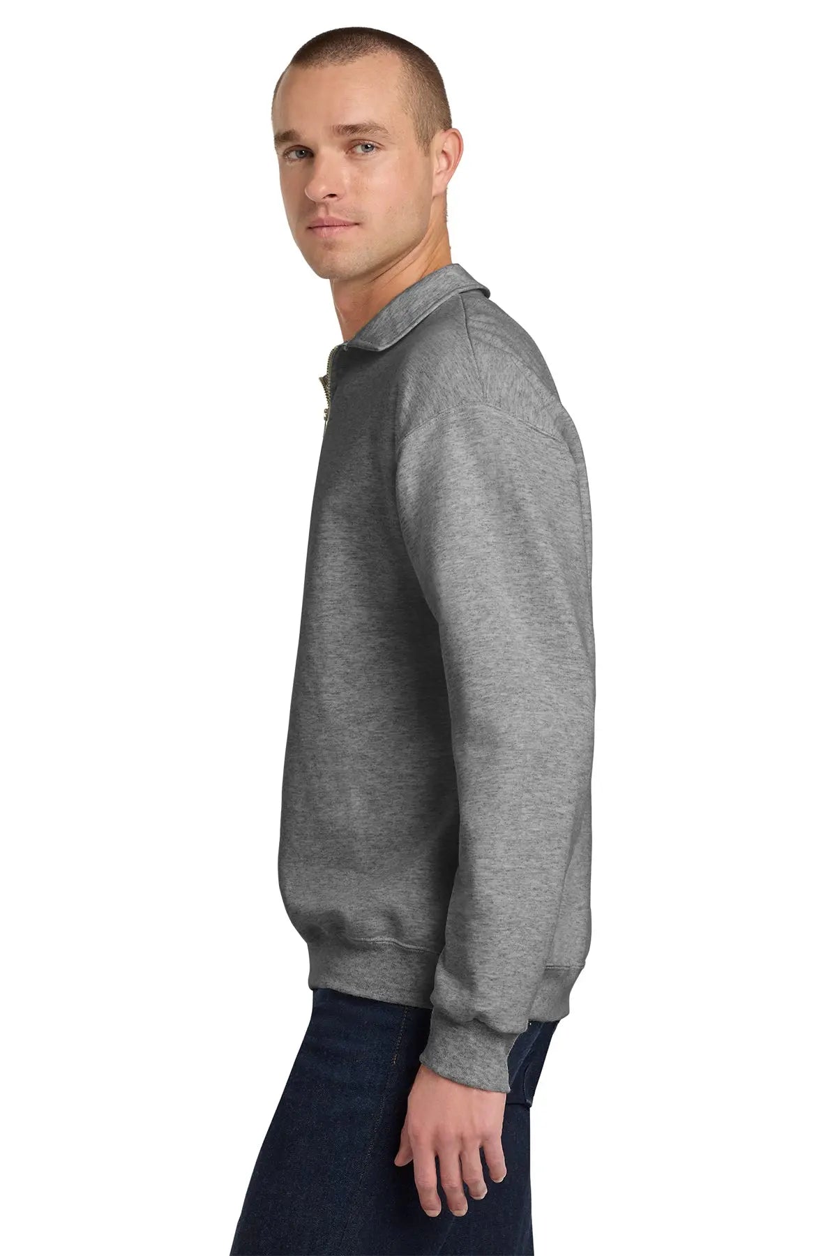 Jerzees® Super Sweats® NuBlend® 1/4-Zip Sweatshirt with Cadet Collar #4528M Game Over Merch