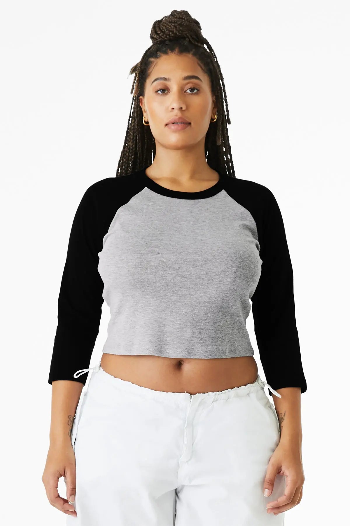 BELLA+CANVAS® Women’s Micro Rib 3/4 Raglan Baby Tee #BC1200