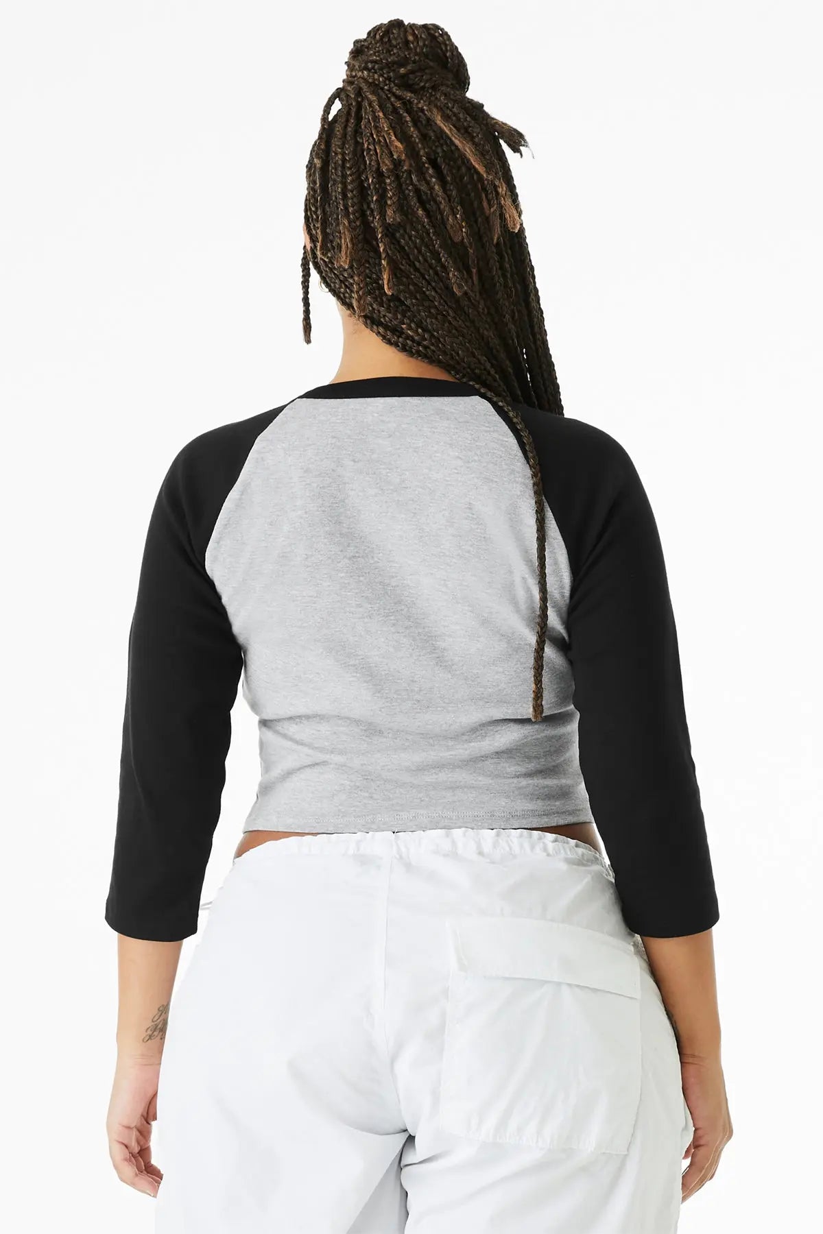 BELLA+CANVAS® Women’s Micro Rib 3/4 Raglan Baby Tee #BC1200