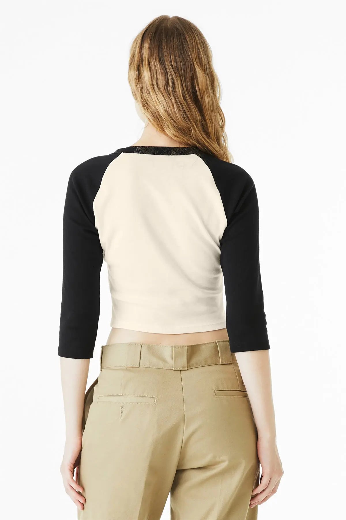 BELLA+CANVAS® Women’s Micro Rib 3/4 Raglan Baby Tee #BC1200