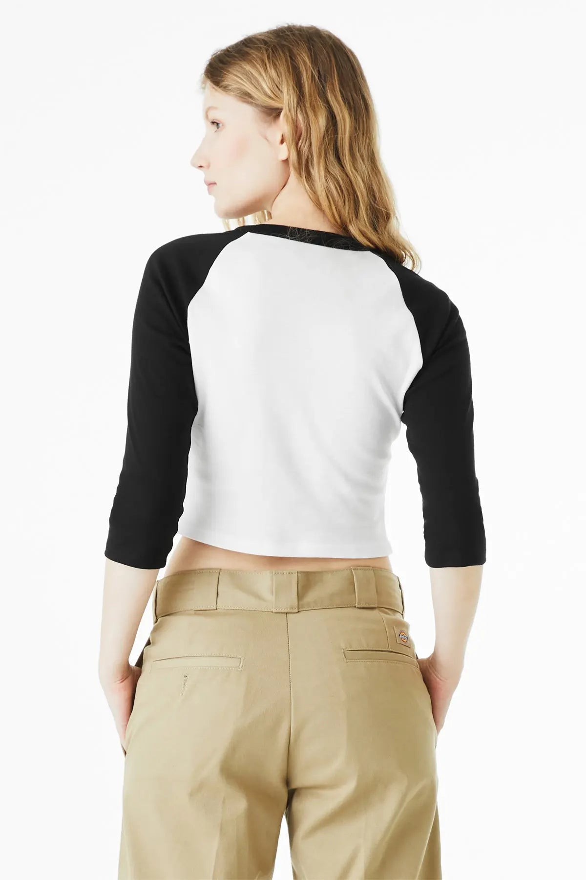 BELLA+CANVAS® Women’s Micro Rib 3/4 Raglan Baby Tee #BC1200
