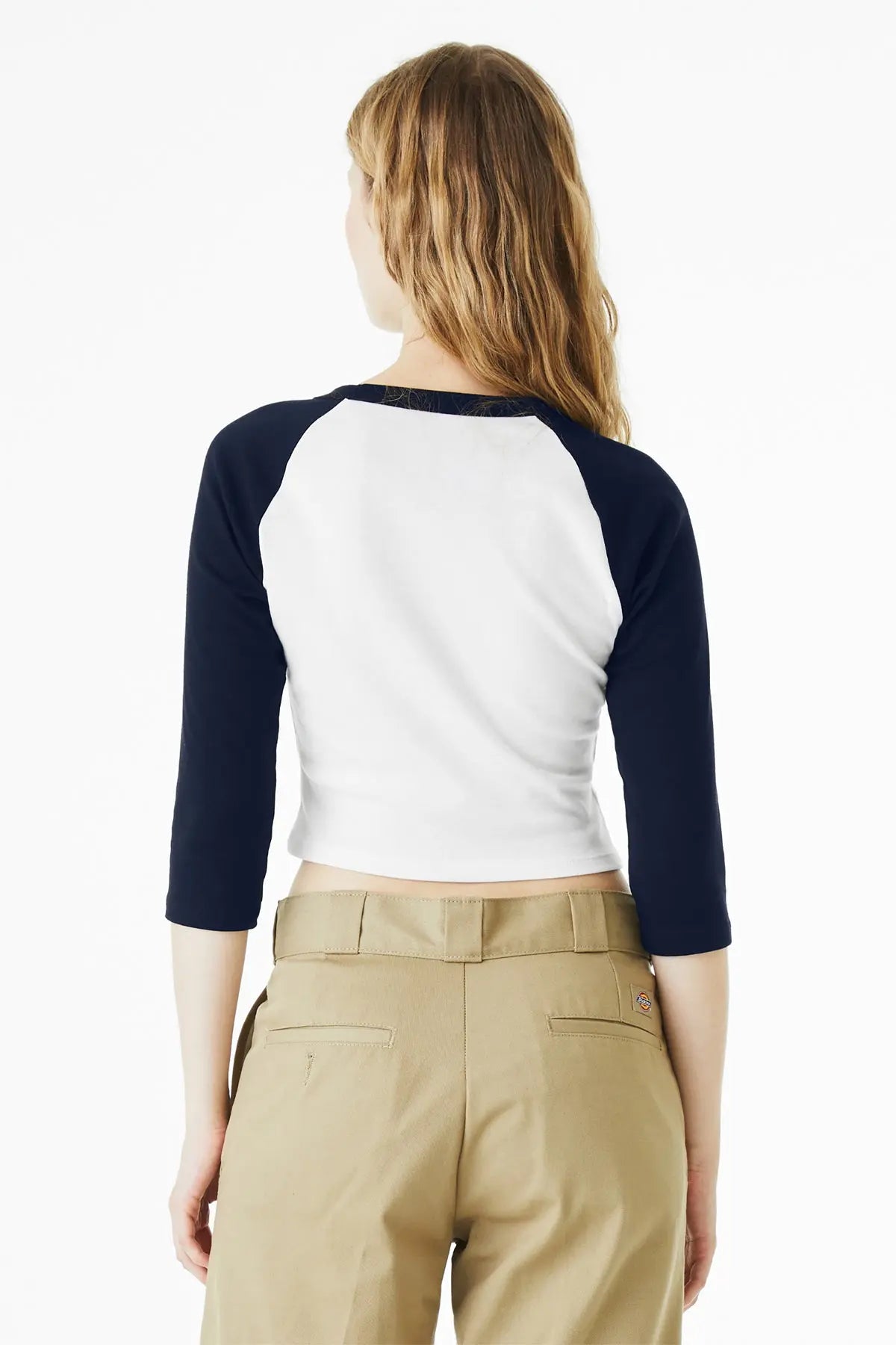 BELLA+CANVAS® Women’s Micro Rib 3/4 Raglan Baby Tee #BC1200