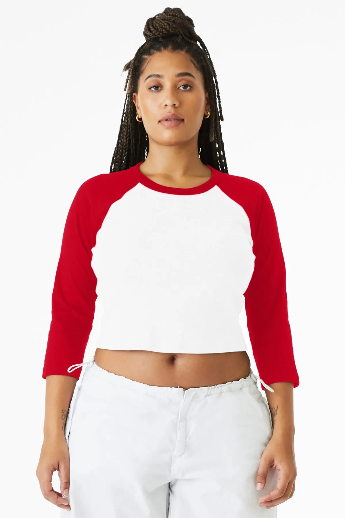 BELLA+CANVAS® Women’s Micro Rib 3/4 Raglan Baby Tee #BC1200
