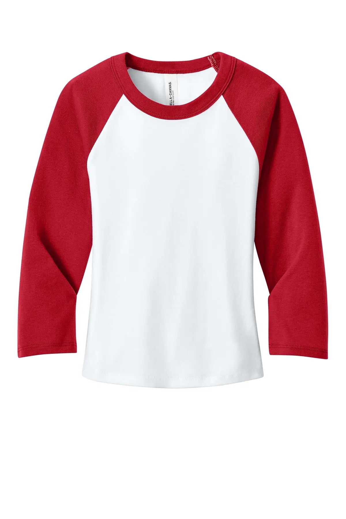 BELLA+CANVAS® Women’s Micro Rib 3/4 Raglan Baby Tee #BC1200