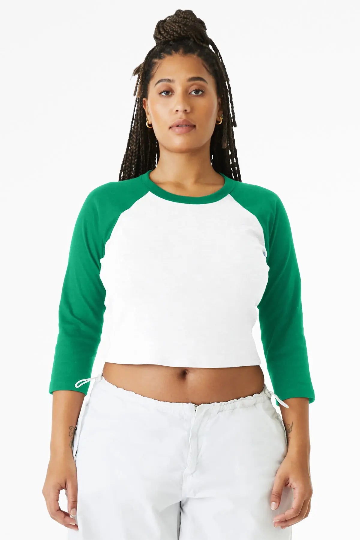 BELLA+CANVAS® Women’s Micro Rib 3/4 Raglan Baby Tee #BC1200
