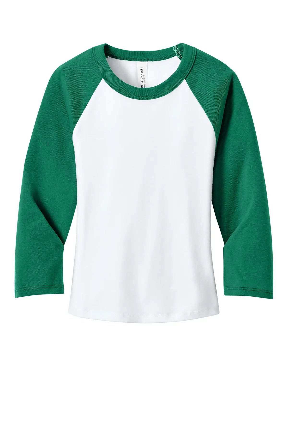 BELLA+CANVAS® Women’s Micro Rib 3/4 Raglan Baby Tee #BC1200