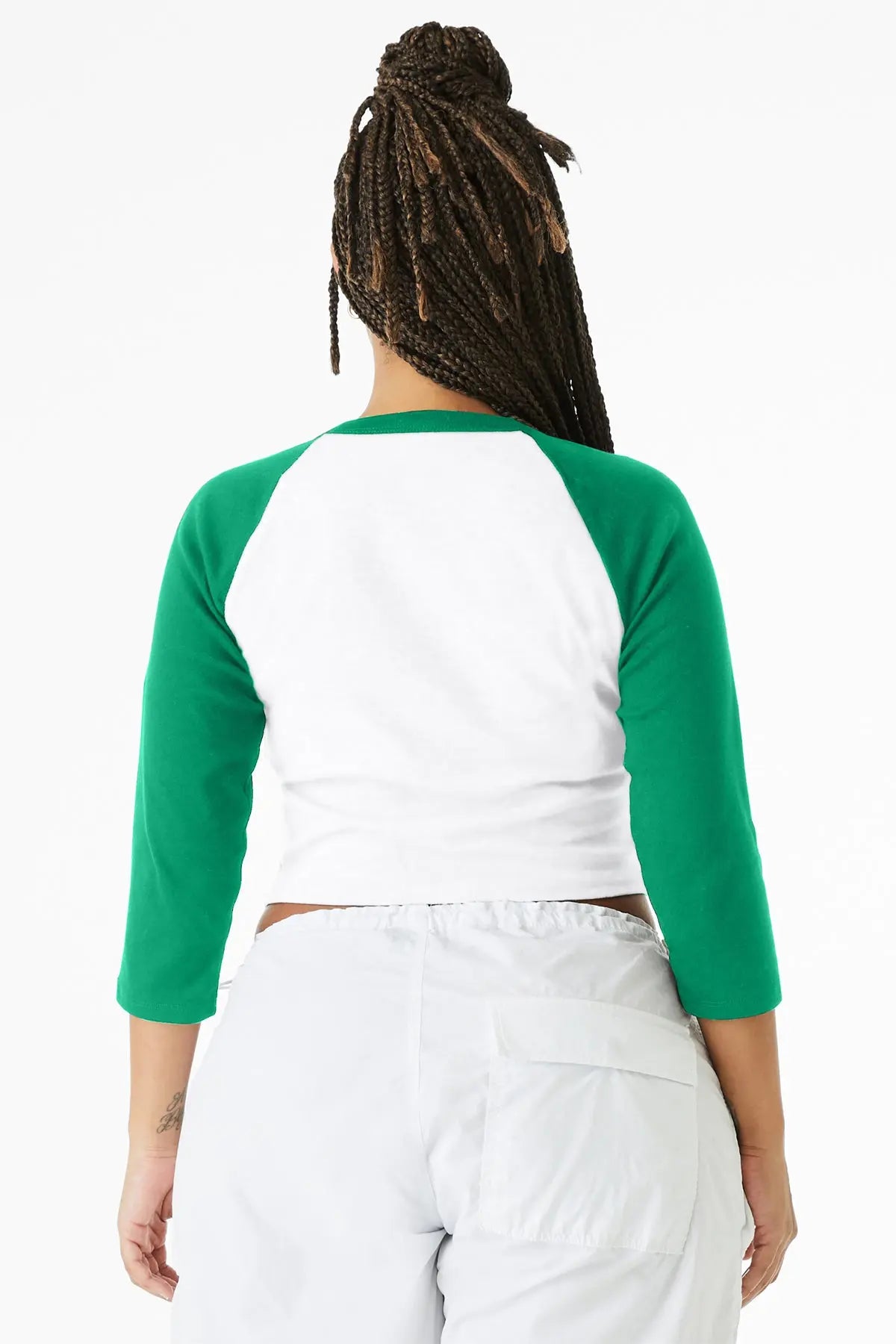 BELLA+CANVAS® Women’s Micro Rib 3/4 Raglan Baby Tee #BC1200