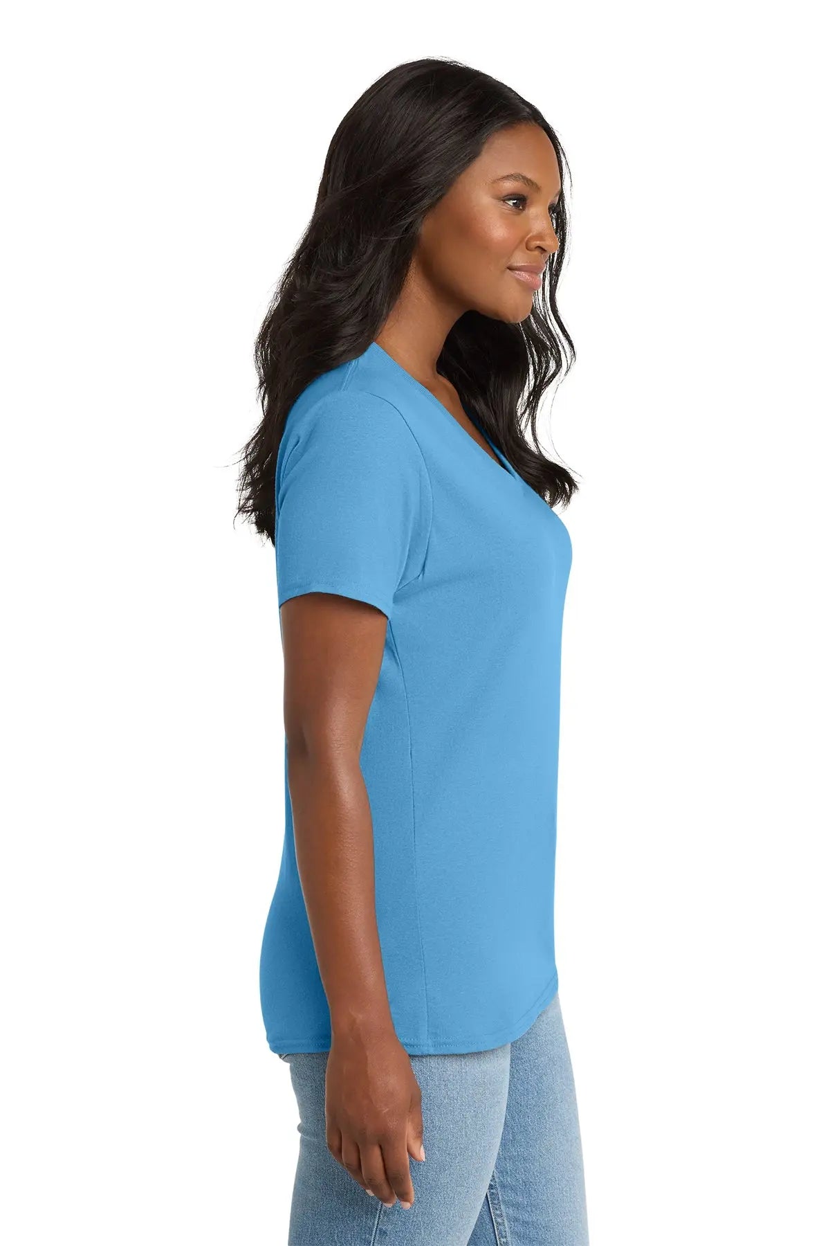 Port & Co™ Women's Core Cotton V-Neck Tee #LPC54V