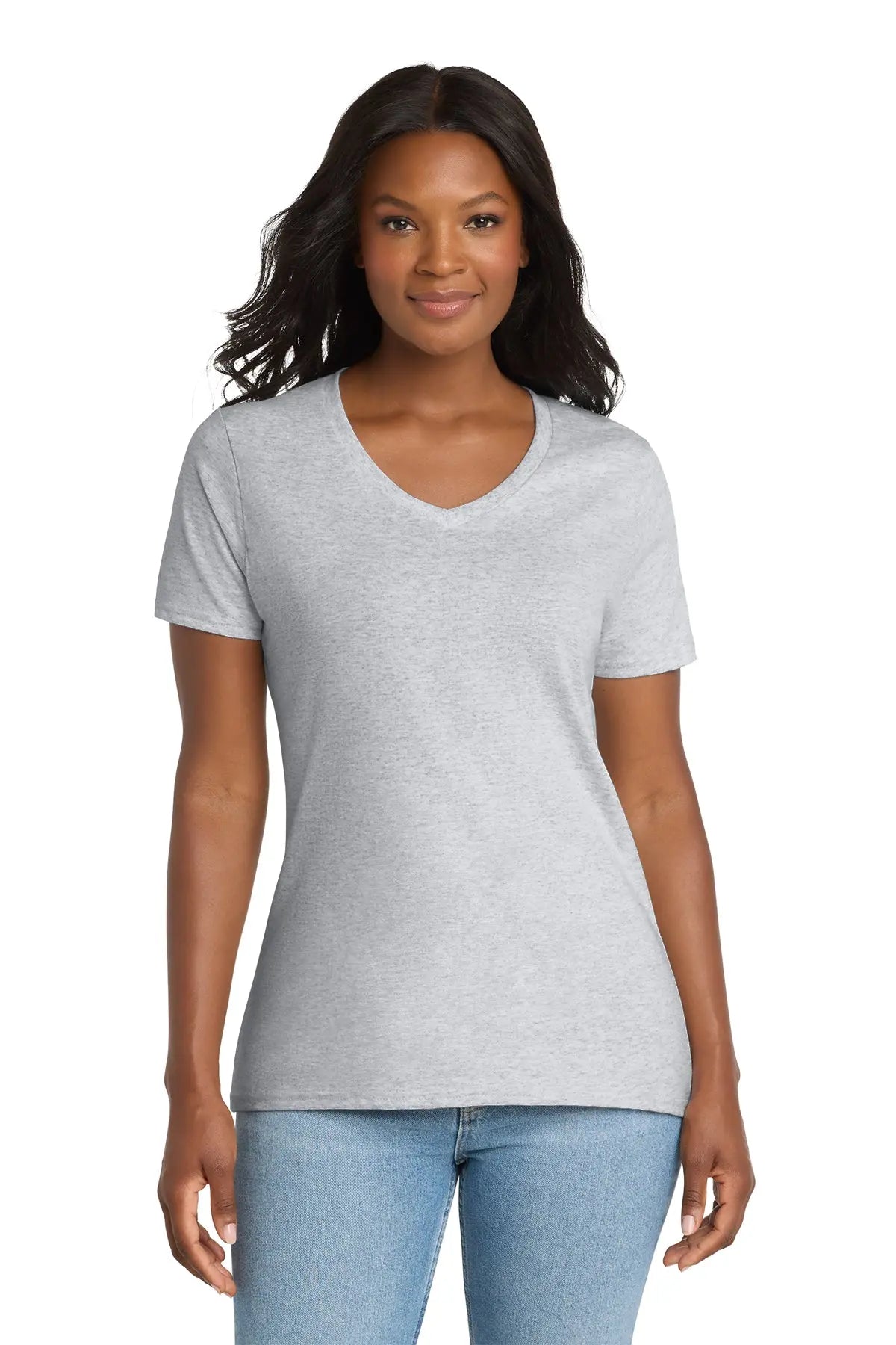 Port & Co™ Women's Core Cotton V-Neck Tee #LPC54V