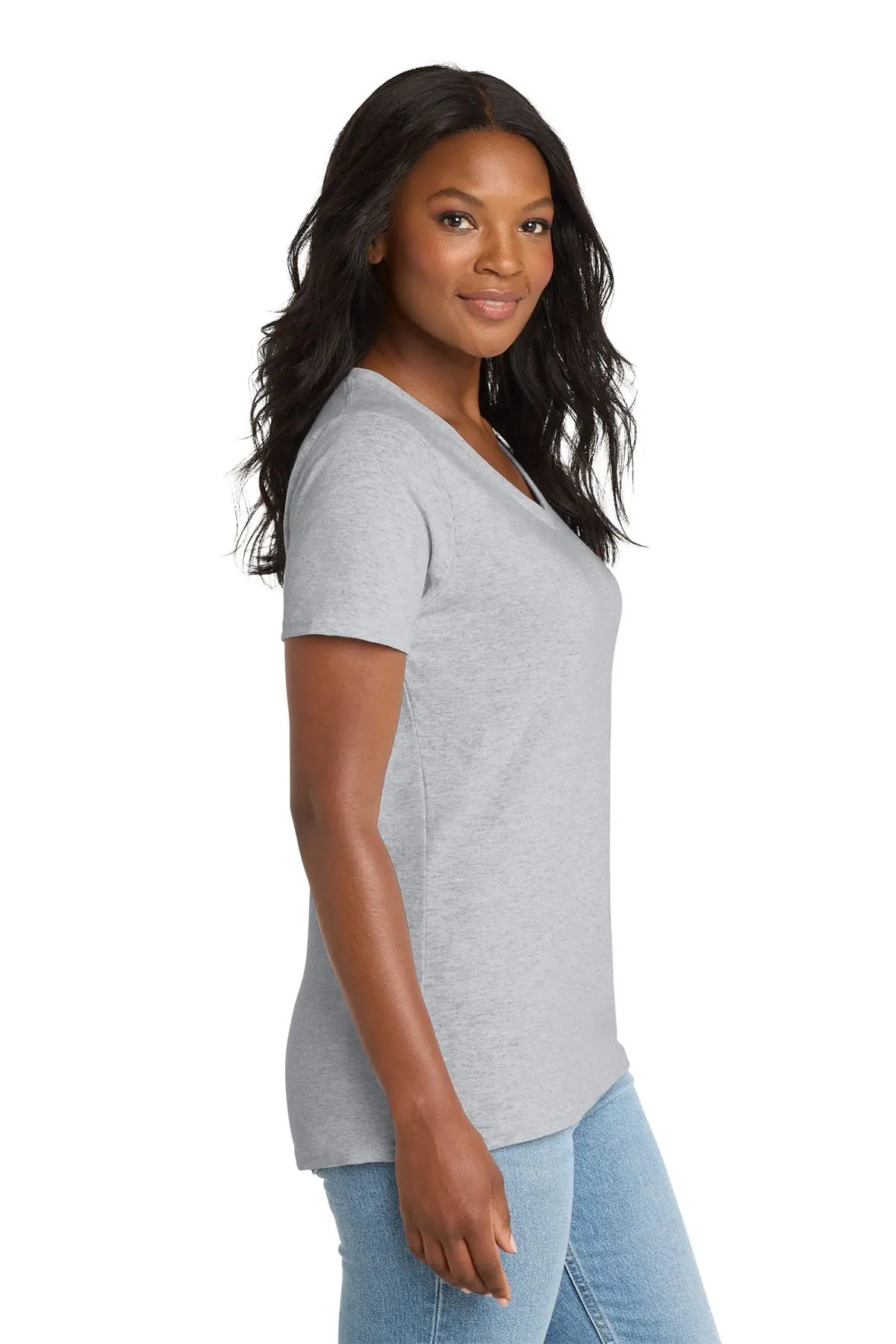 Port & Co™ Women's Core Cotton V-Neck Tee #LPC54V