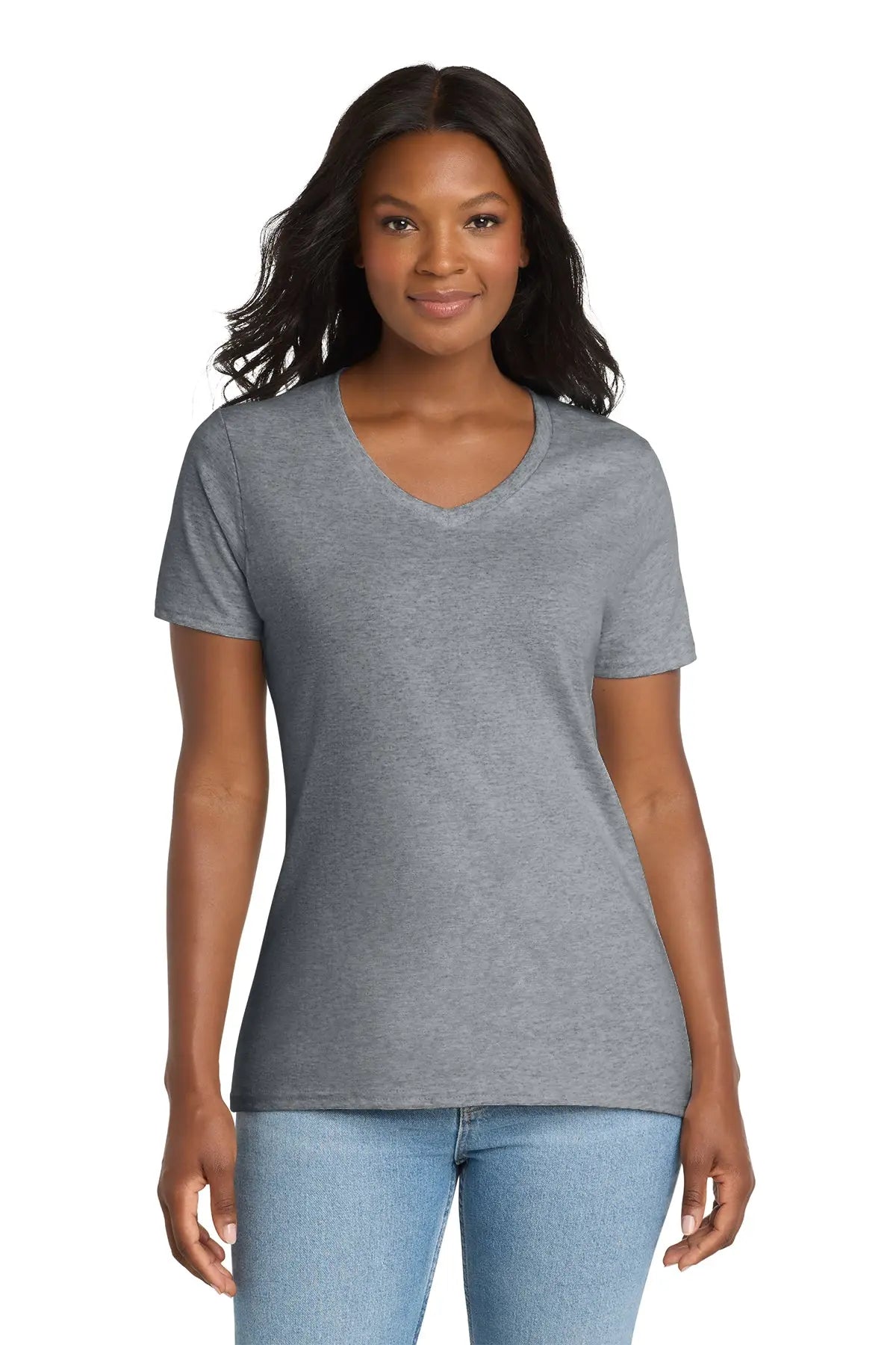 Port & Co™ Women's Core Cotton V-Neck Tee #LPC54V