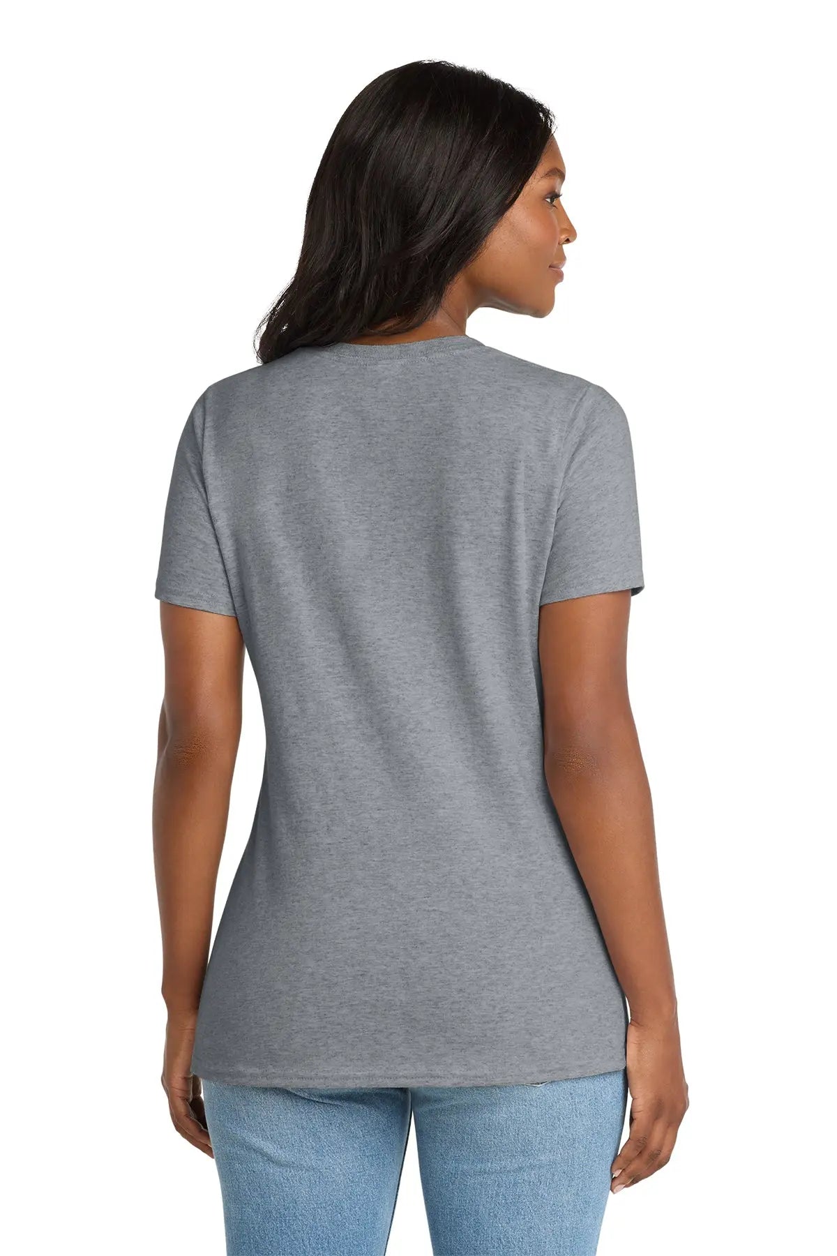 Port & Co™ Women's Core Cotton V-Neck Tee #LPC54V