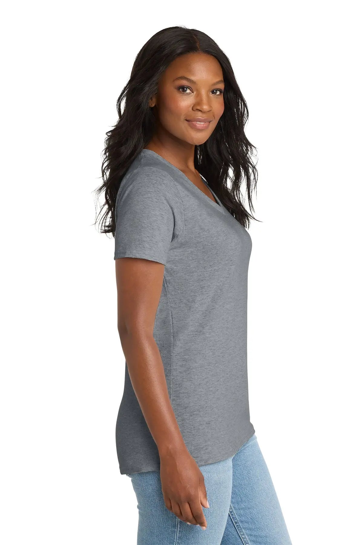Port & Co™ Women's Core Cotton V-Neck Tee #LPC54V