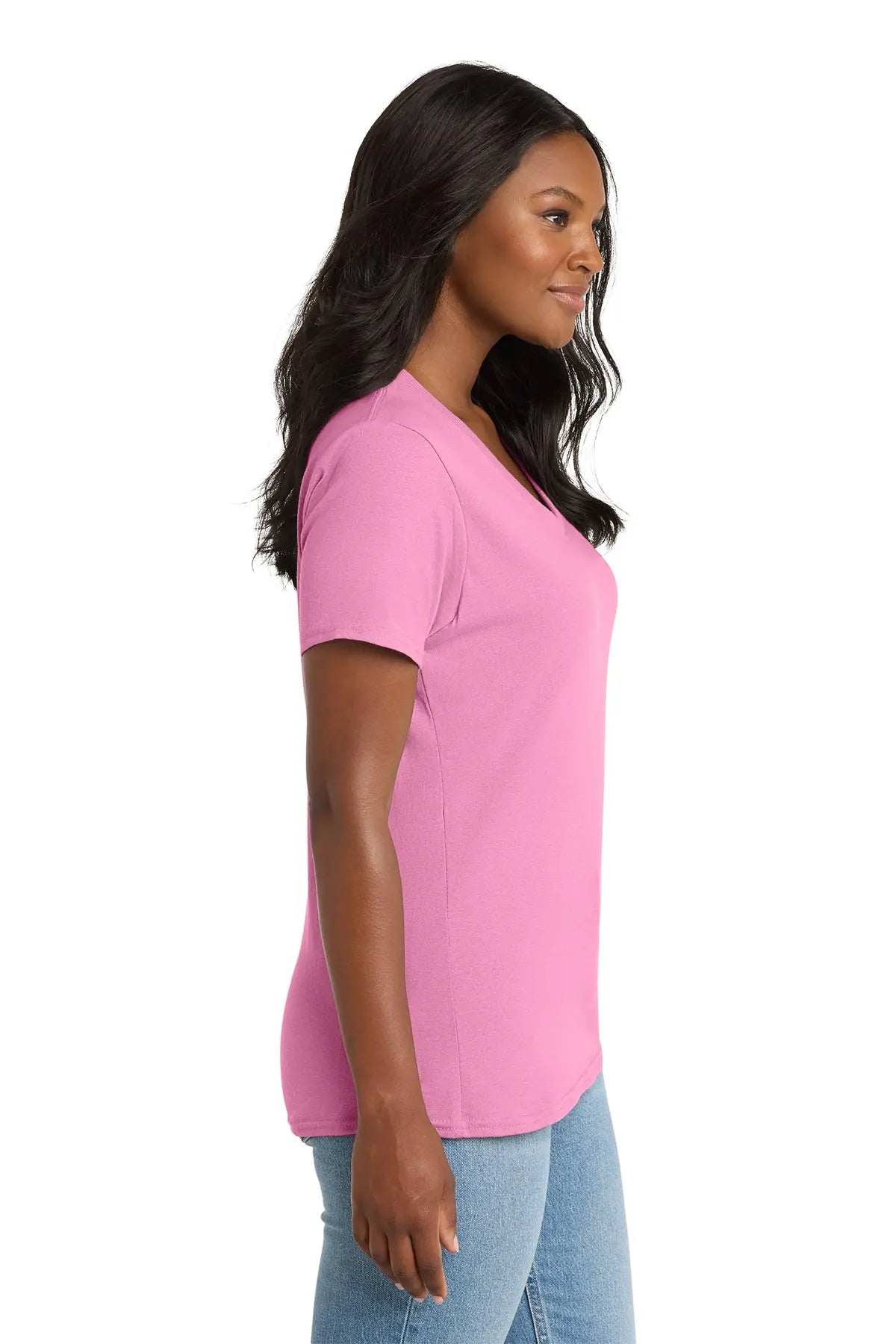 Port & Co™ Women's Core Cotton V-Neck Tee #LPC54V