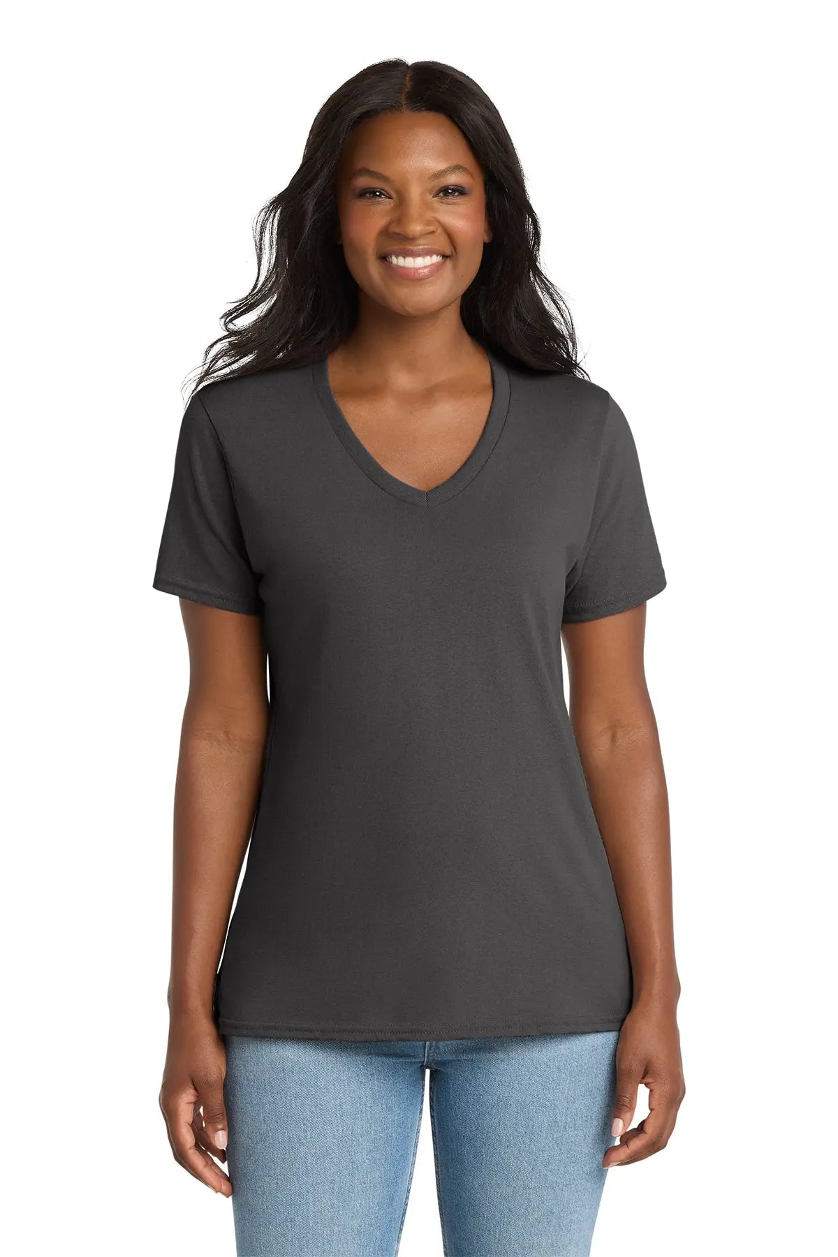 Port & Co™ Women's Core Cotton V-Neck Tee #LPC54V