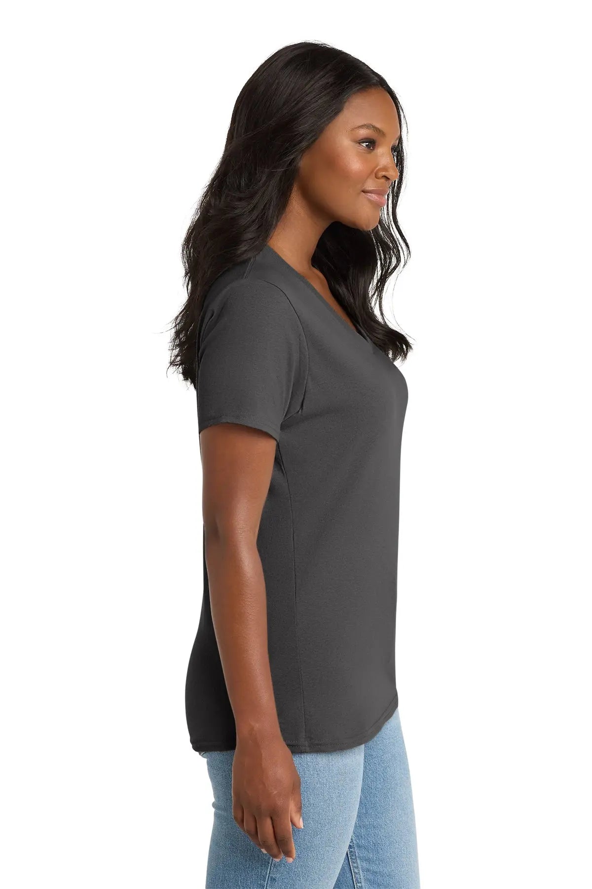 Port & Co™ Women's Core Cotton V-Neck Tee #LPC54V