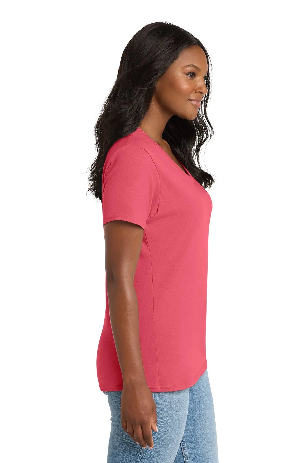Port & Co™ Women's Core Cotton V-Neck Tee #LPC54V