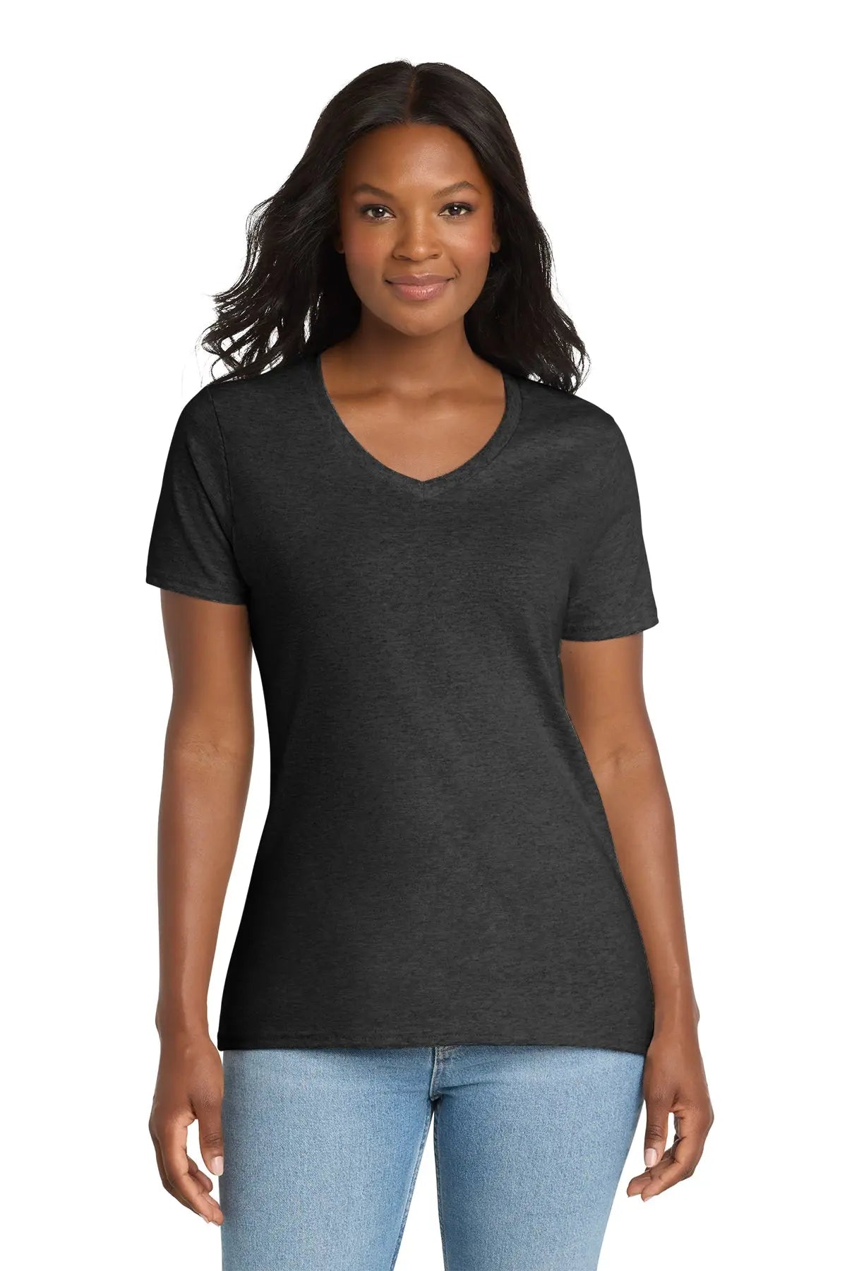 Port & Co™ Women's Core Cotton V-Neck Tee #LPC54V