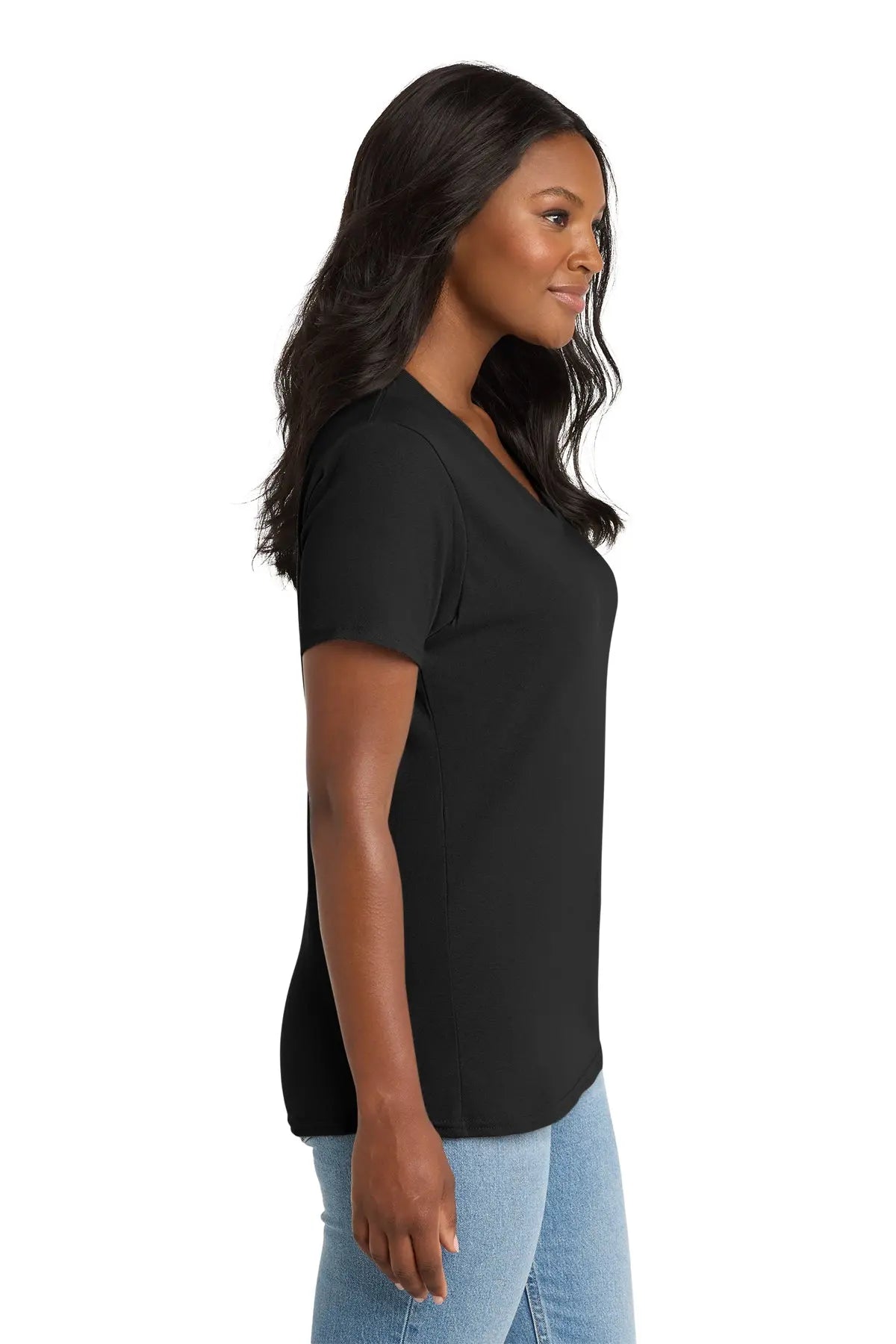 Port & Co™ Women's Core Cotton V-Neck Tee #LPC54V