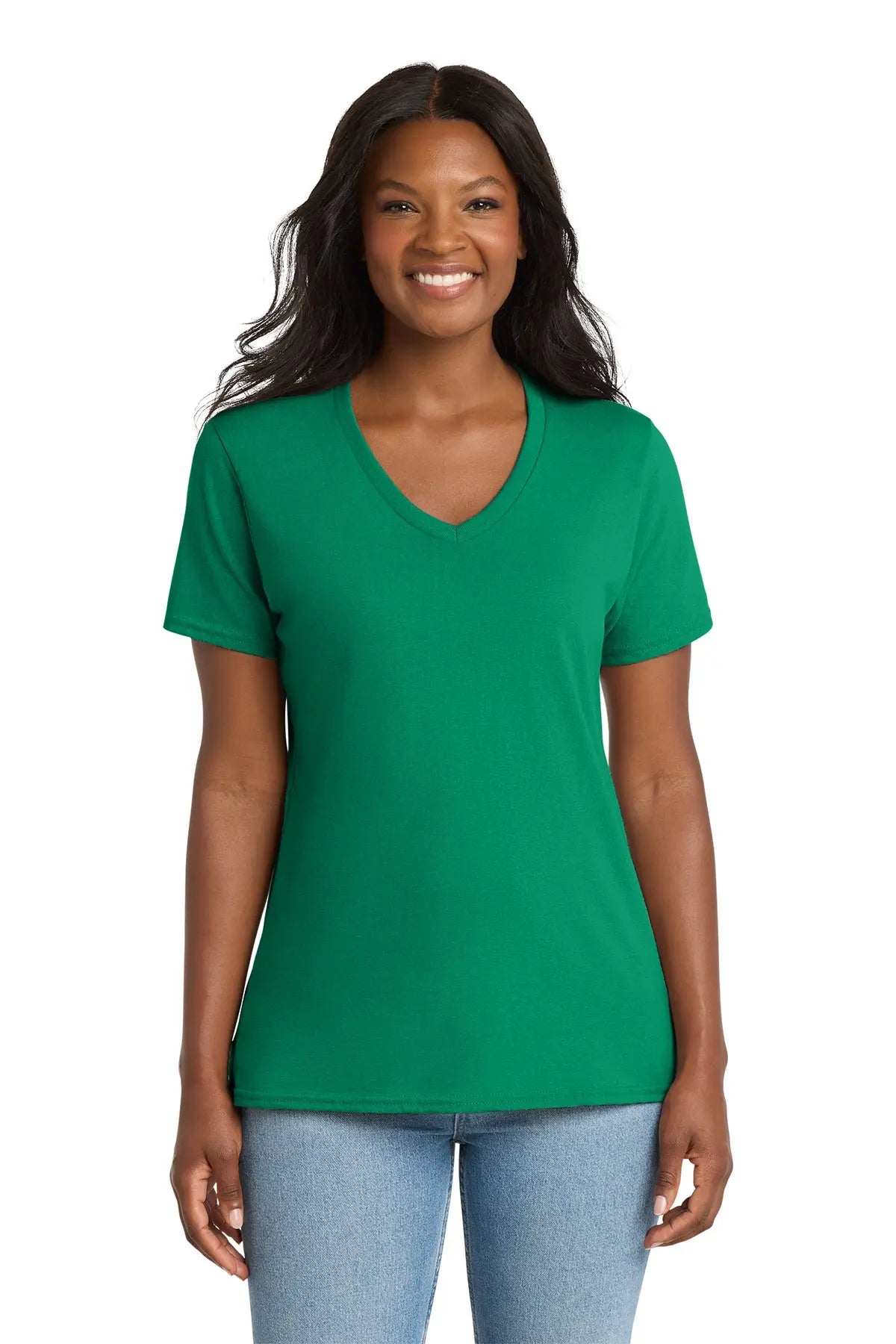 Port & Co™ Women's Core Cotton V-Neck Tee #LPC54V
