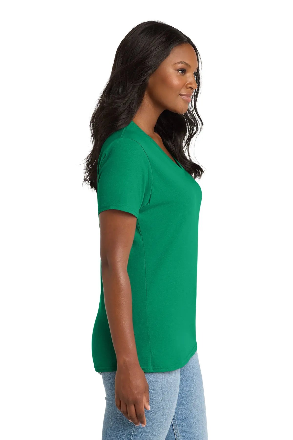 Port & Co™ Women's Core Cotton V-Neck Tee #LPC54V