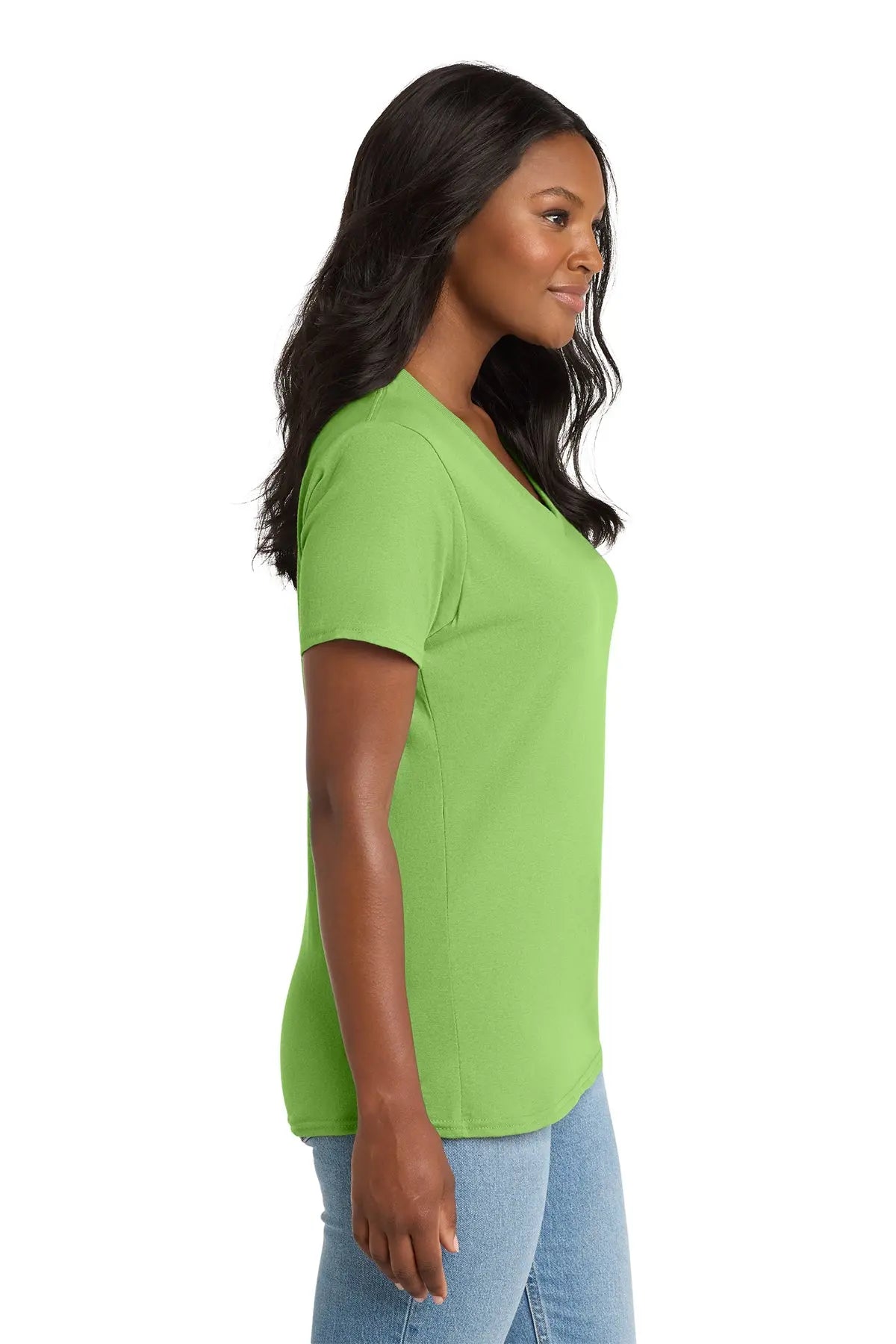 Port & Co™ Women's Core Cotton V-Neck Tee #LPC54V